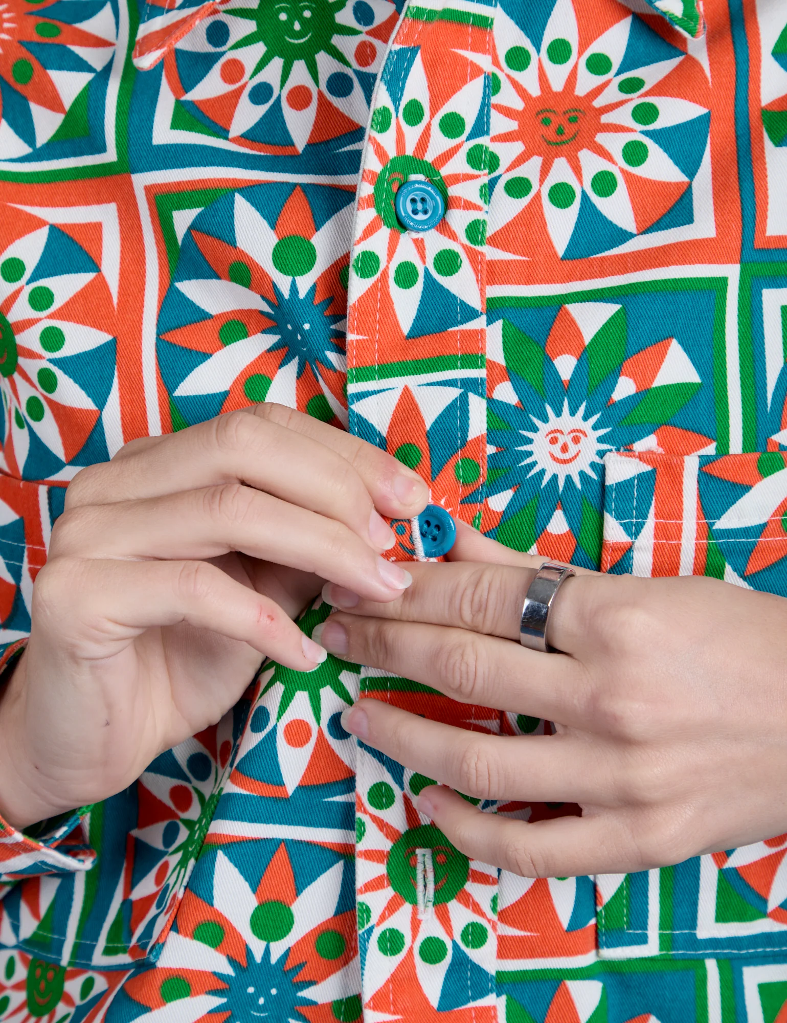 Cropped Overshirt - Quilt Print *FINAL SALE* - Image 5