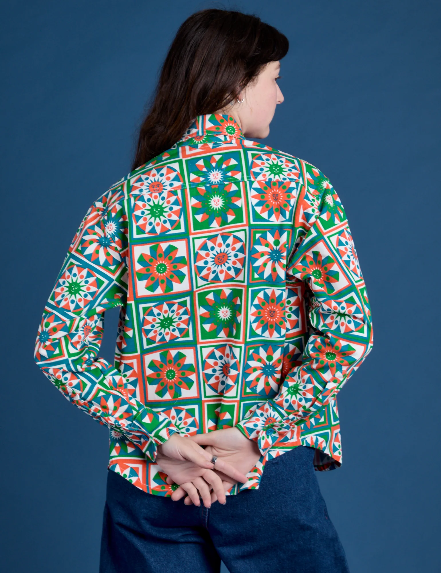Cropped Overshirt - Quilt Print *FINAL SALE* - Image 7