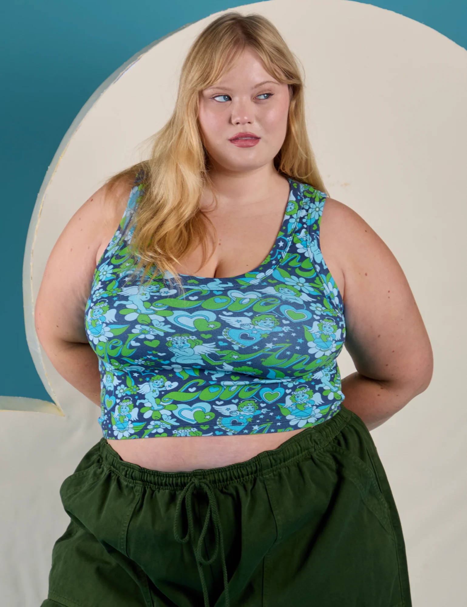 Cropped Tank Top - Angel Print *FINAL SALE* - Image 10