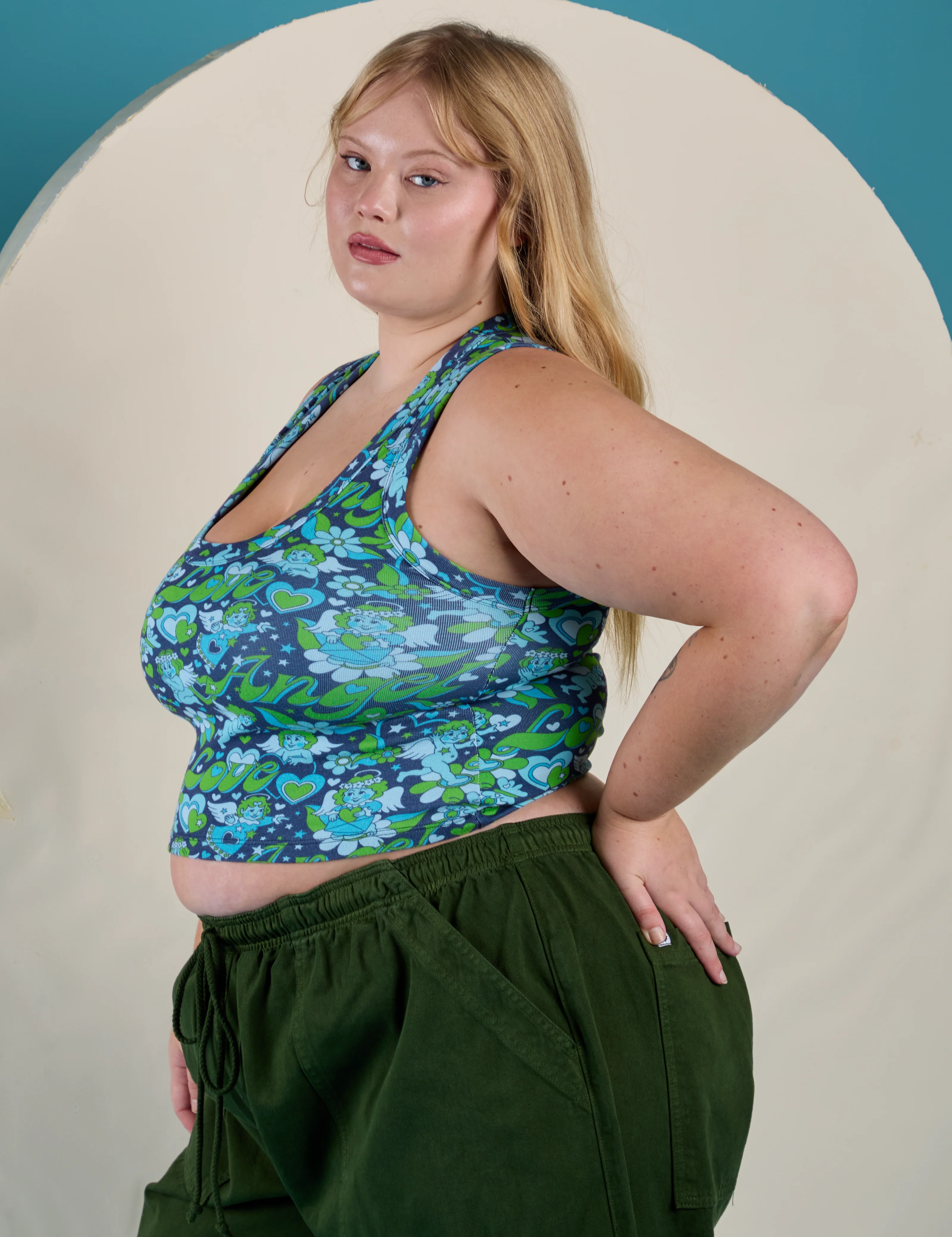 Cropped Tank Top - Angel Print *FINAL SALE* - Image 11