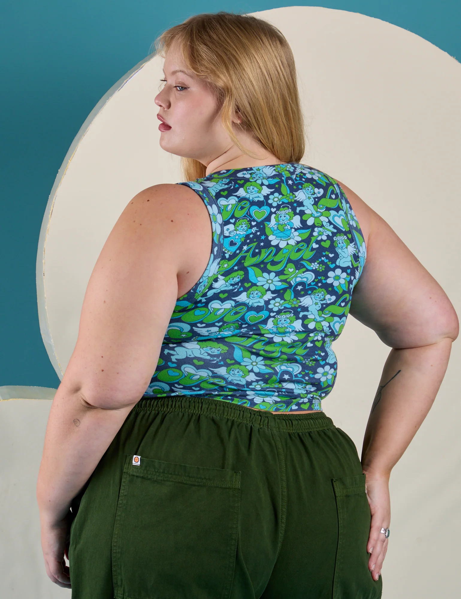 Cropped Tank Top - Angel Print *FINAL SALE* - Image 12