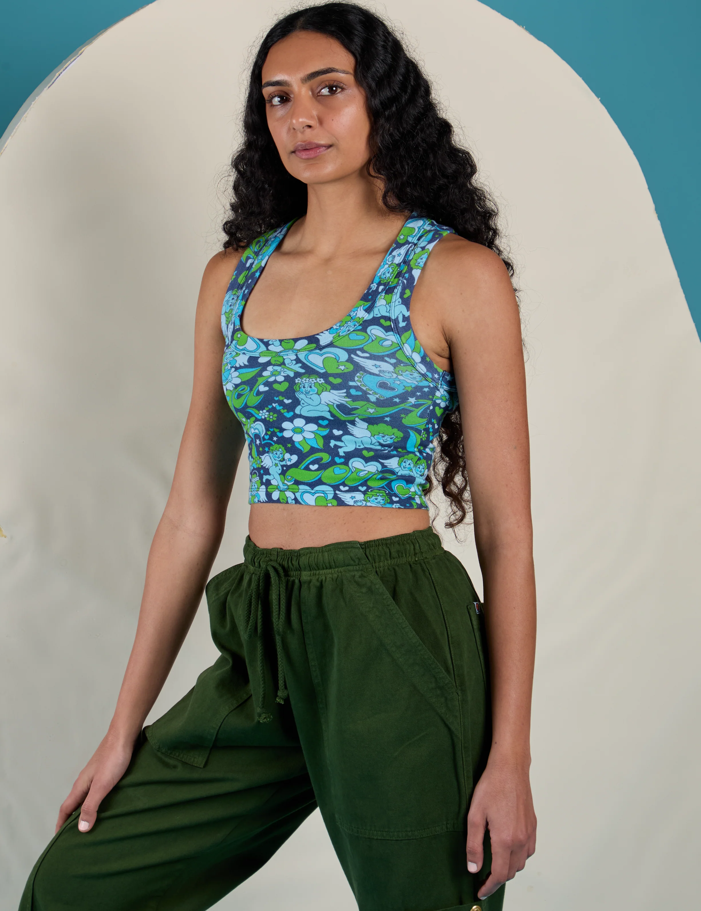 Cropped Tank Top - Angel Print *FINAL SALE* - Image 4