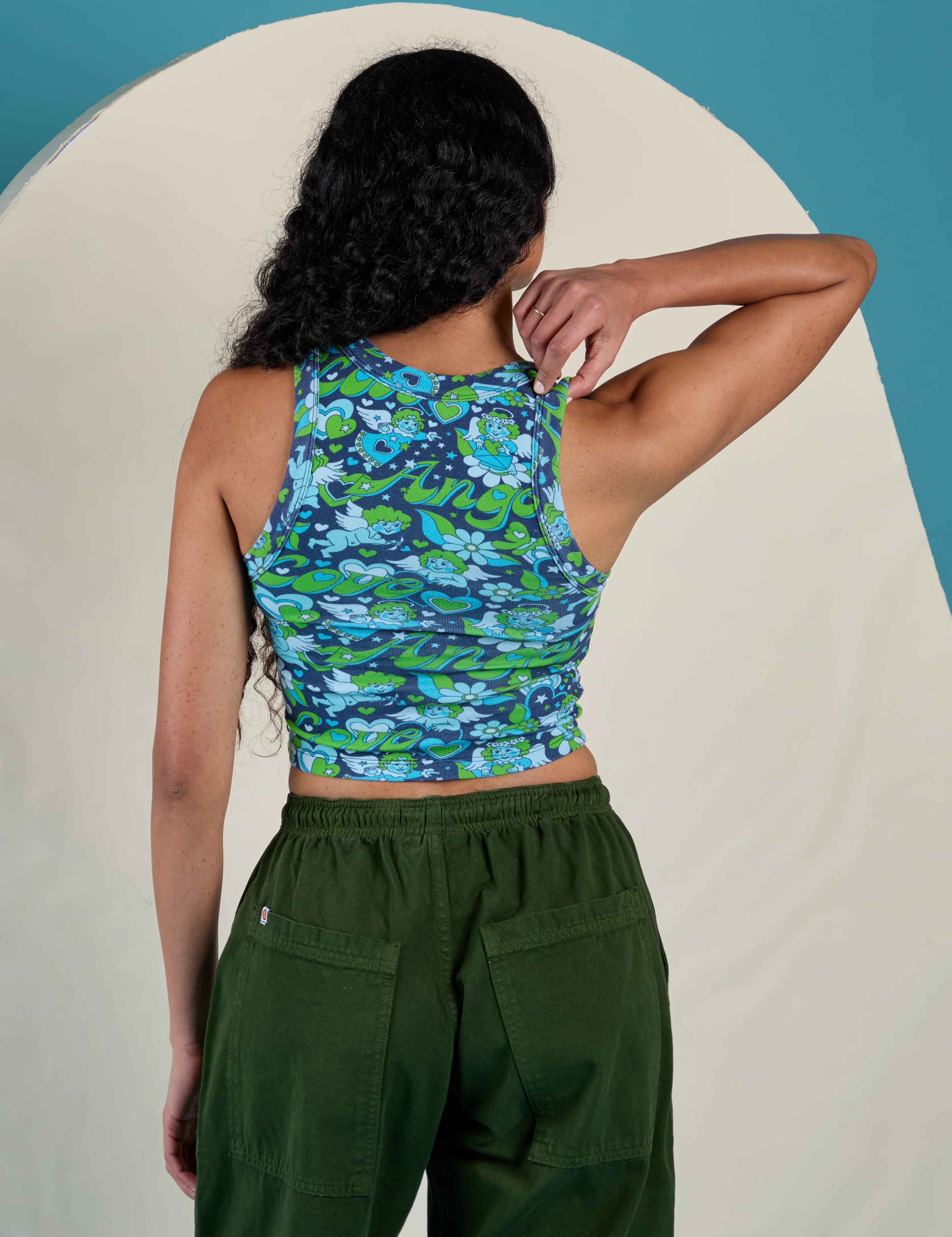 Cropped Tank Top - Angel Print *FINAL SALE* - Image 6