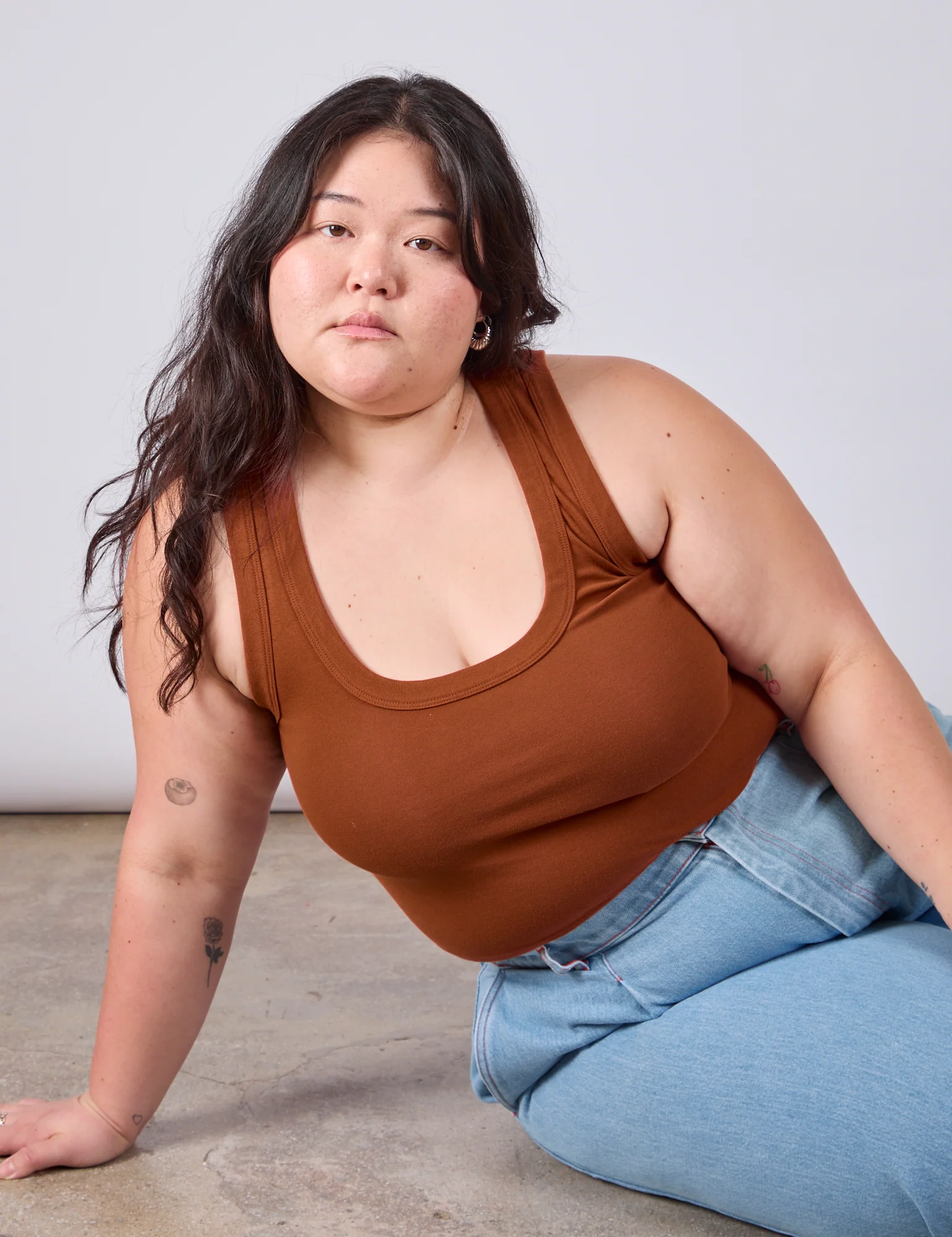 Cropped Tank Top - Burnt Terracotta - Image 16