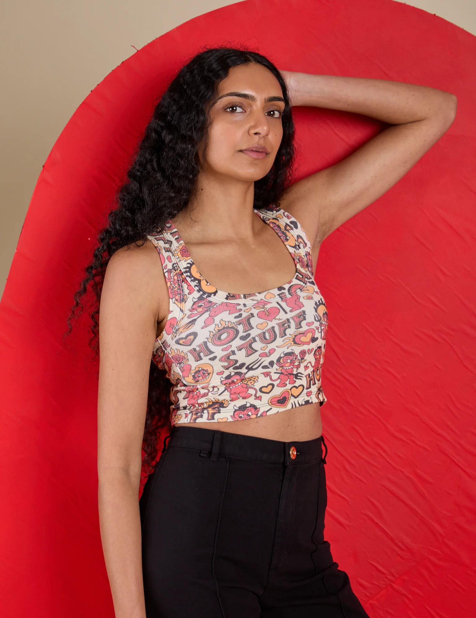 Cropped Tank Top - Hot Stuff Print *FINAL SALE* - Image 10