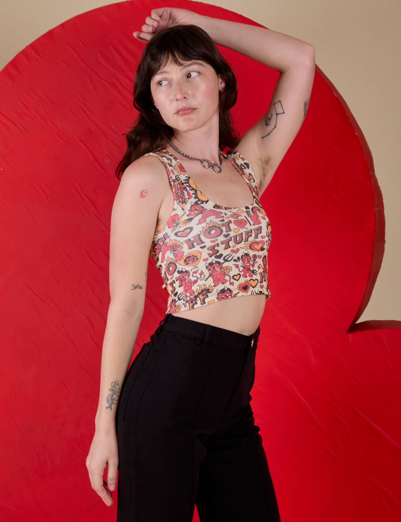 Cropped Tank Top - Hot Stuff Print *FINAL SALE* - Image 15