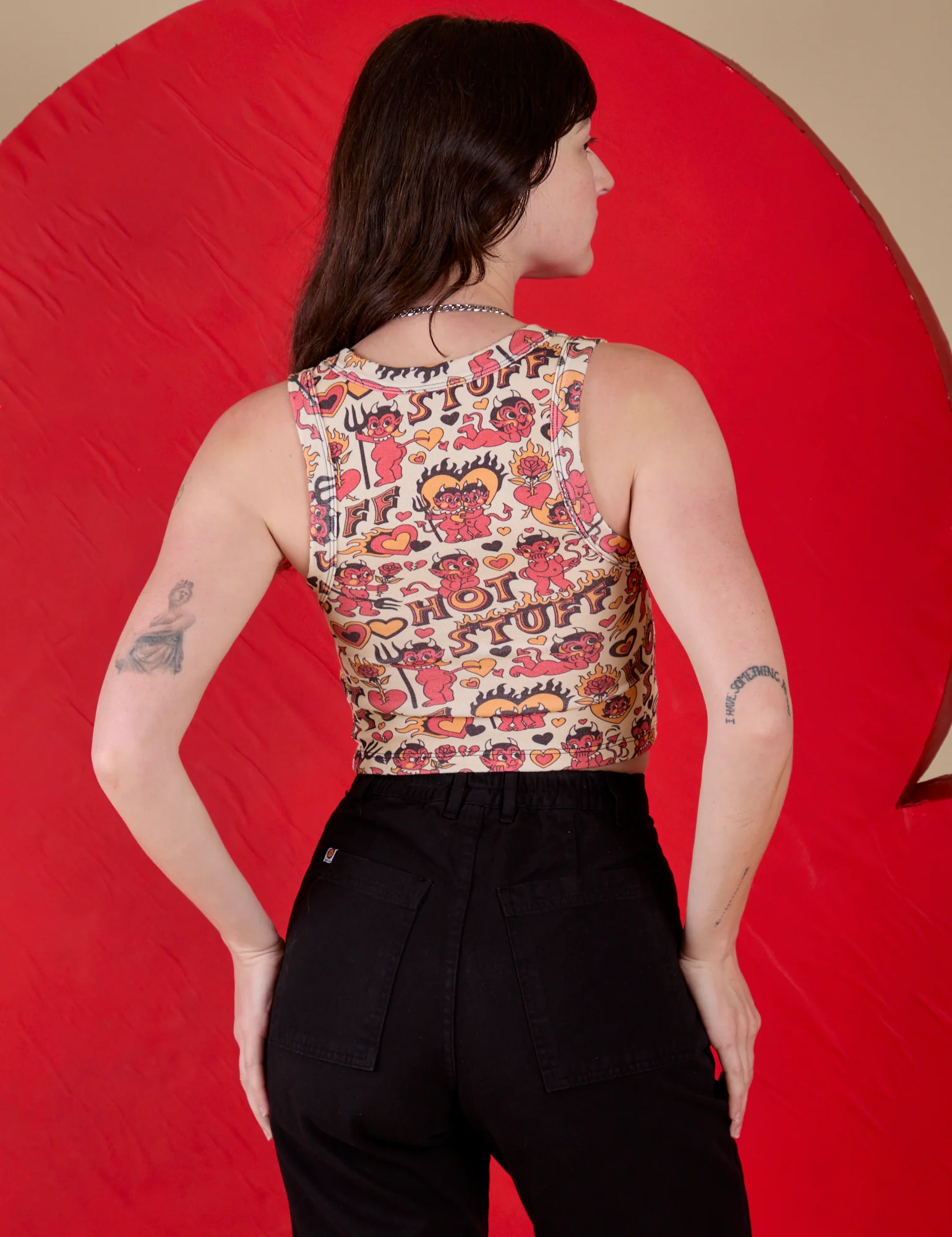 Cropped Tank Top - Hot Stuff Print *FINAL SALE* - Image 17
