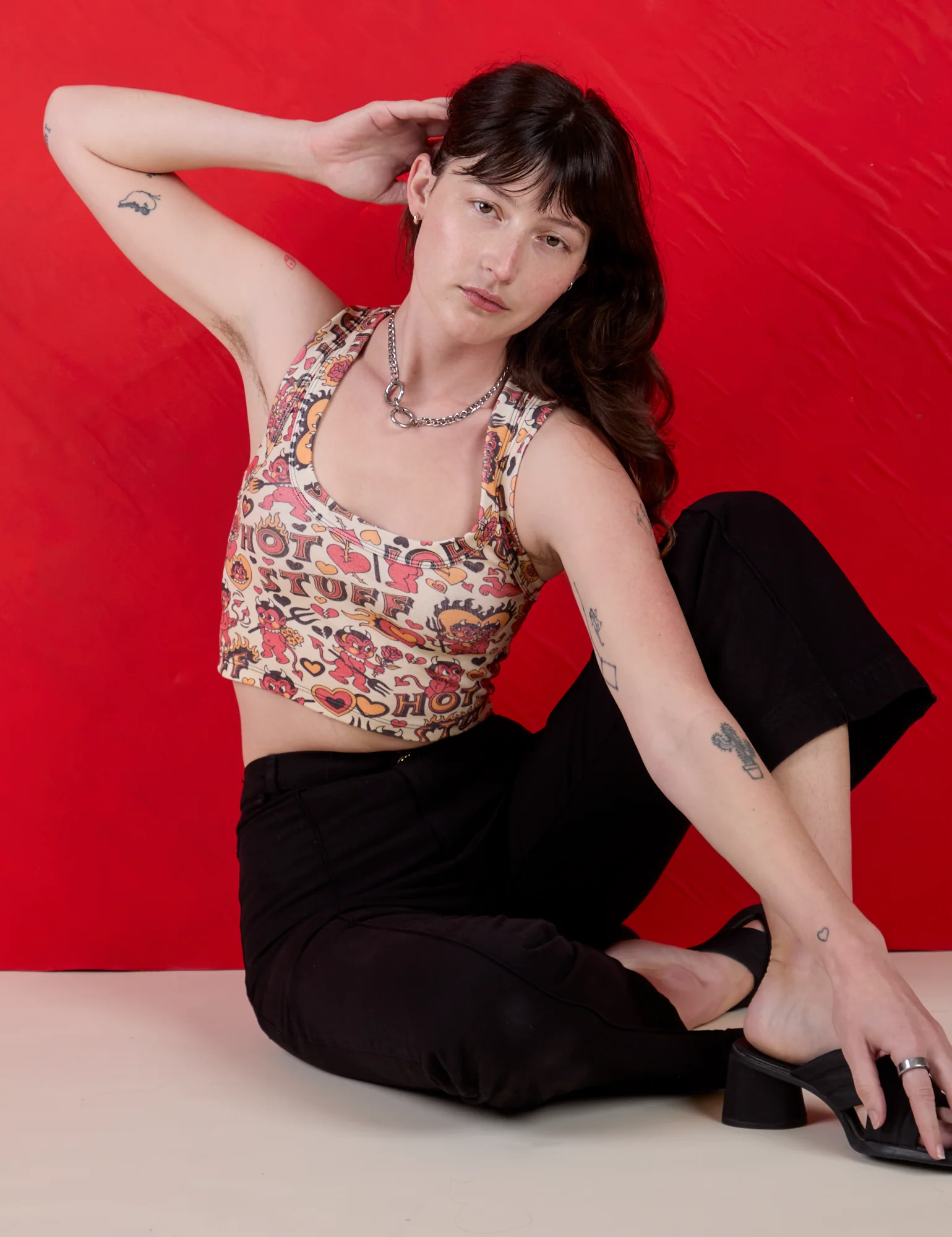 Cropped Tank Top - Hot Stuff Print *FINAL SALE* - Image 18