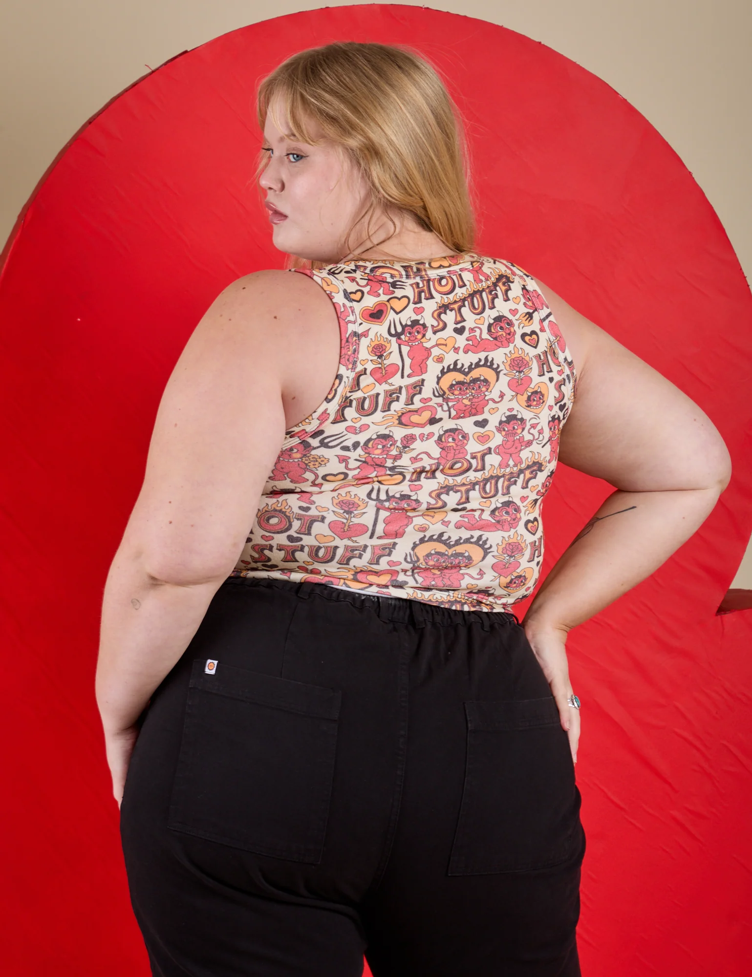 Cropped Tank Top - Hot Stuff Print *FINAL SALE* - Image 5