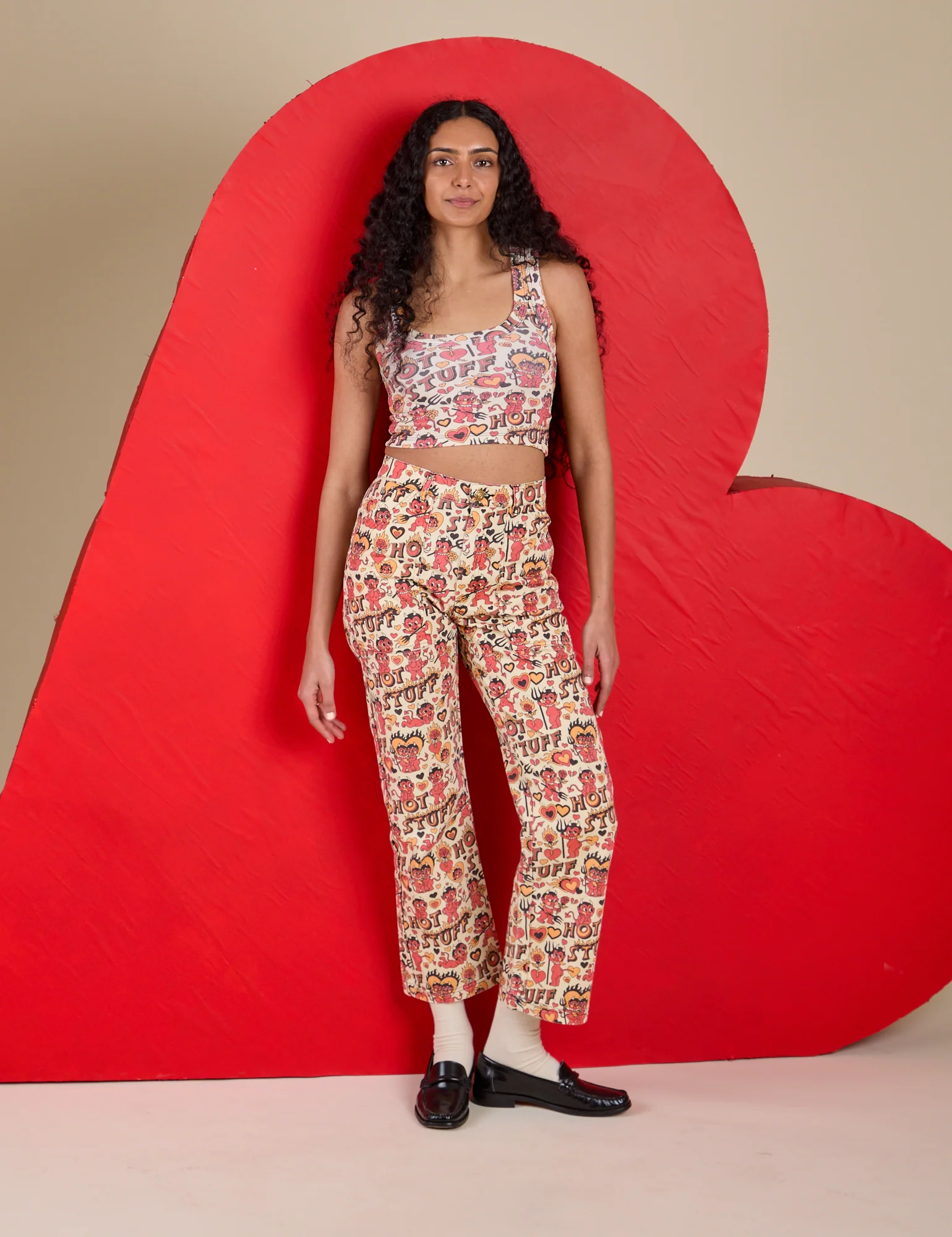 Cropped Tank Top - Hot Stuff Print *FINAL SALE* - Image 6