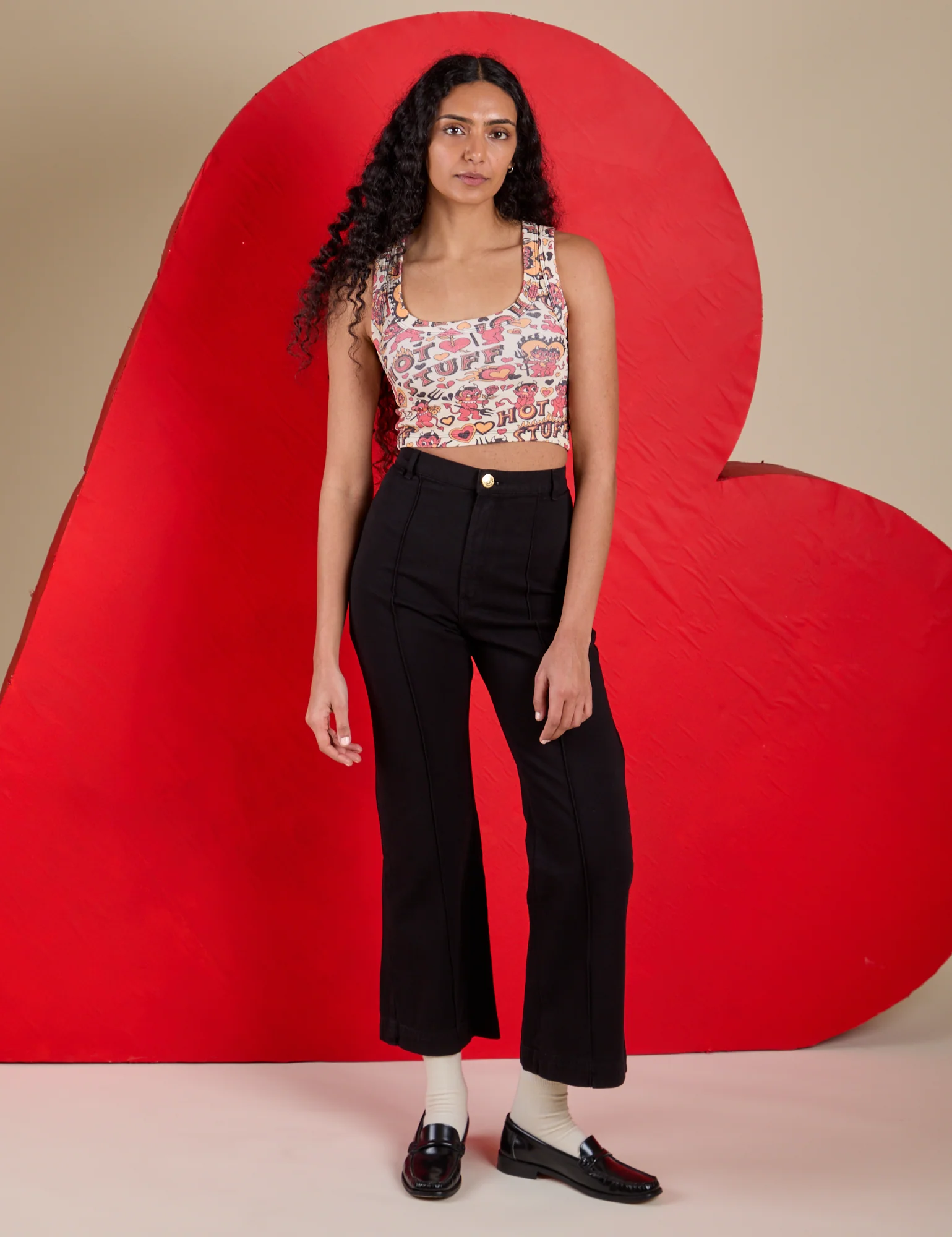 Cropped Tank Top - Hot Stuff Print *FINAL SALE* - Image 7