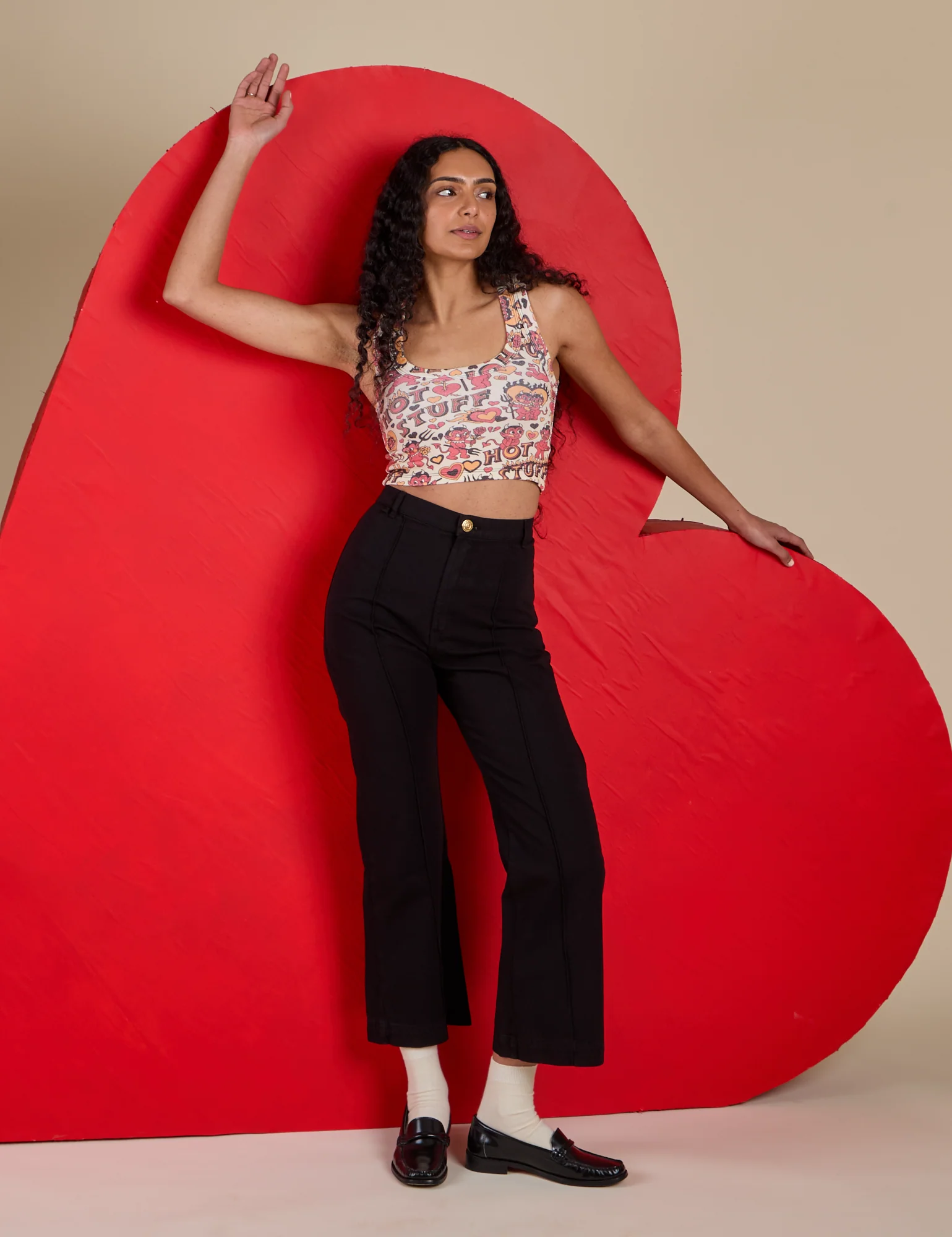 Cropped Tank Top - Hot Stuff Print *FINAL SALE* - Image 9