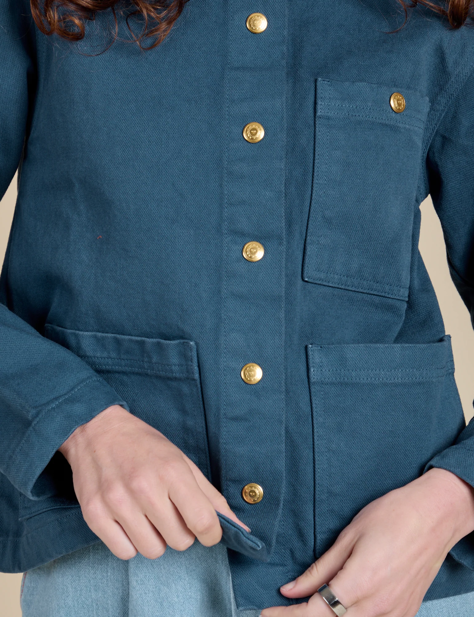 Denim Work Jacket - French Blue - Image 24