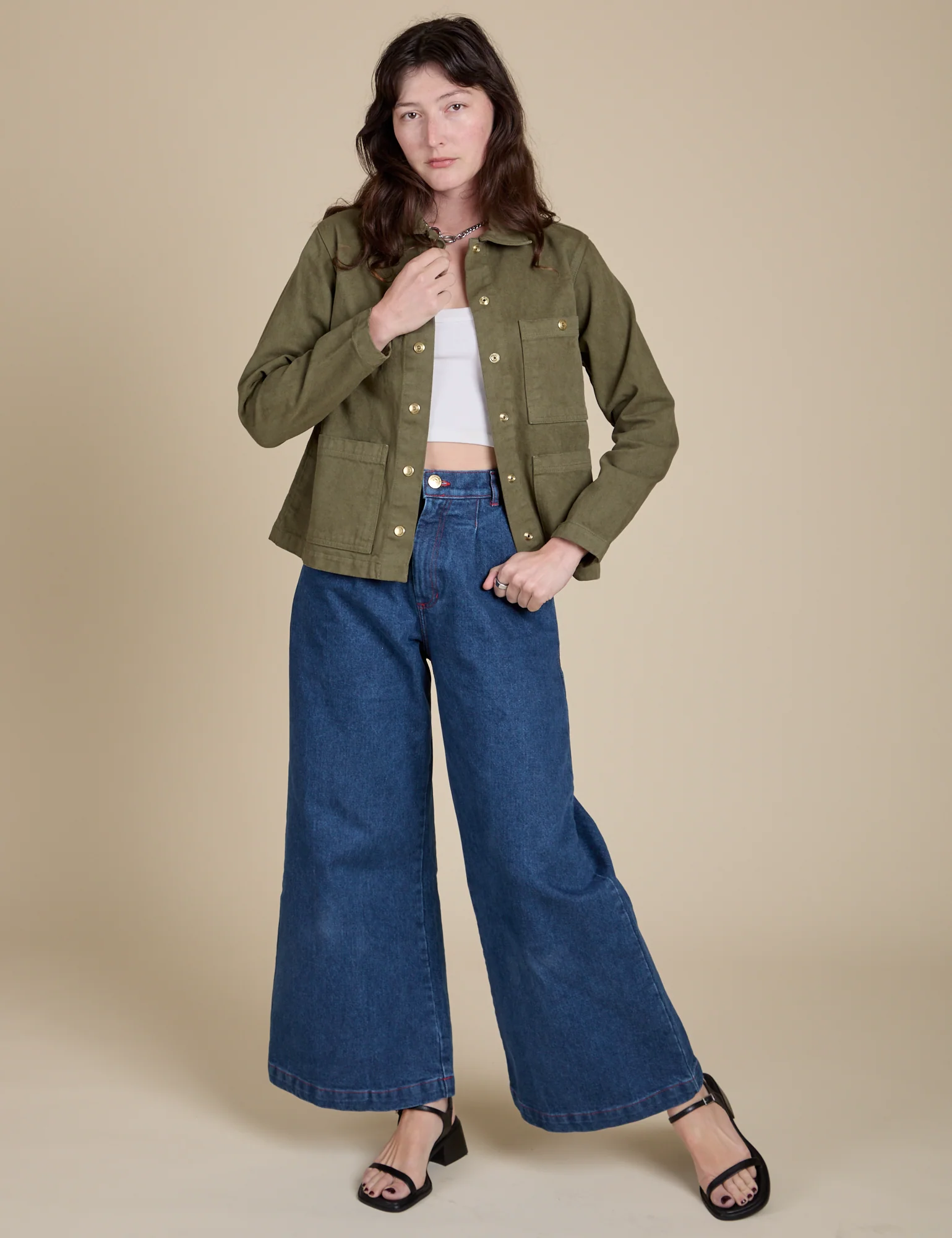 Denim Work Jacket - Surplus Green *FINAL SALE* - Image 11
