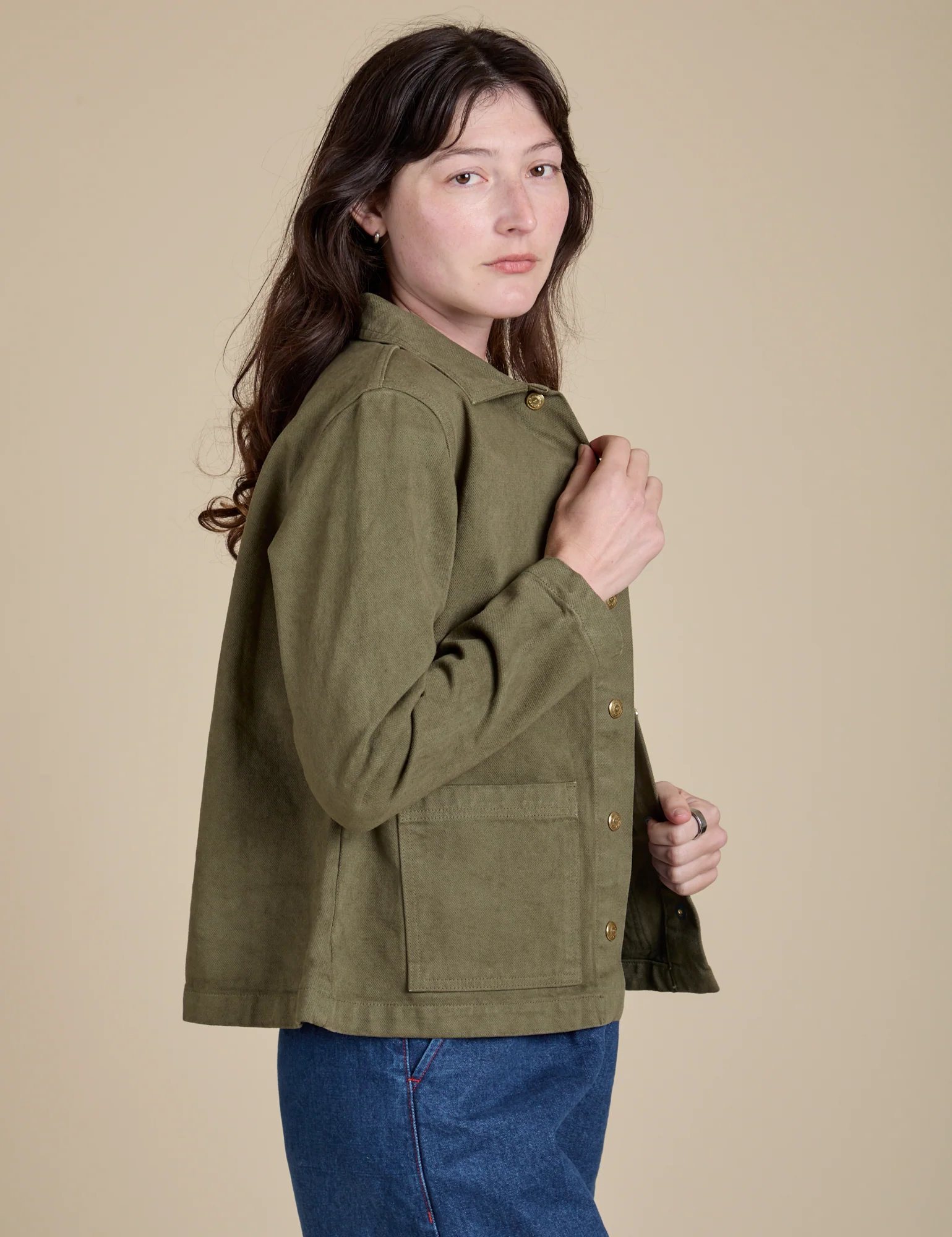 Denim Work Jacket - Surplus Green *FINAL SALE* - Image 12
