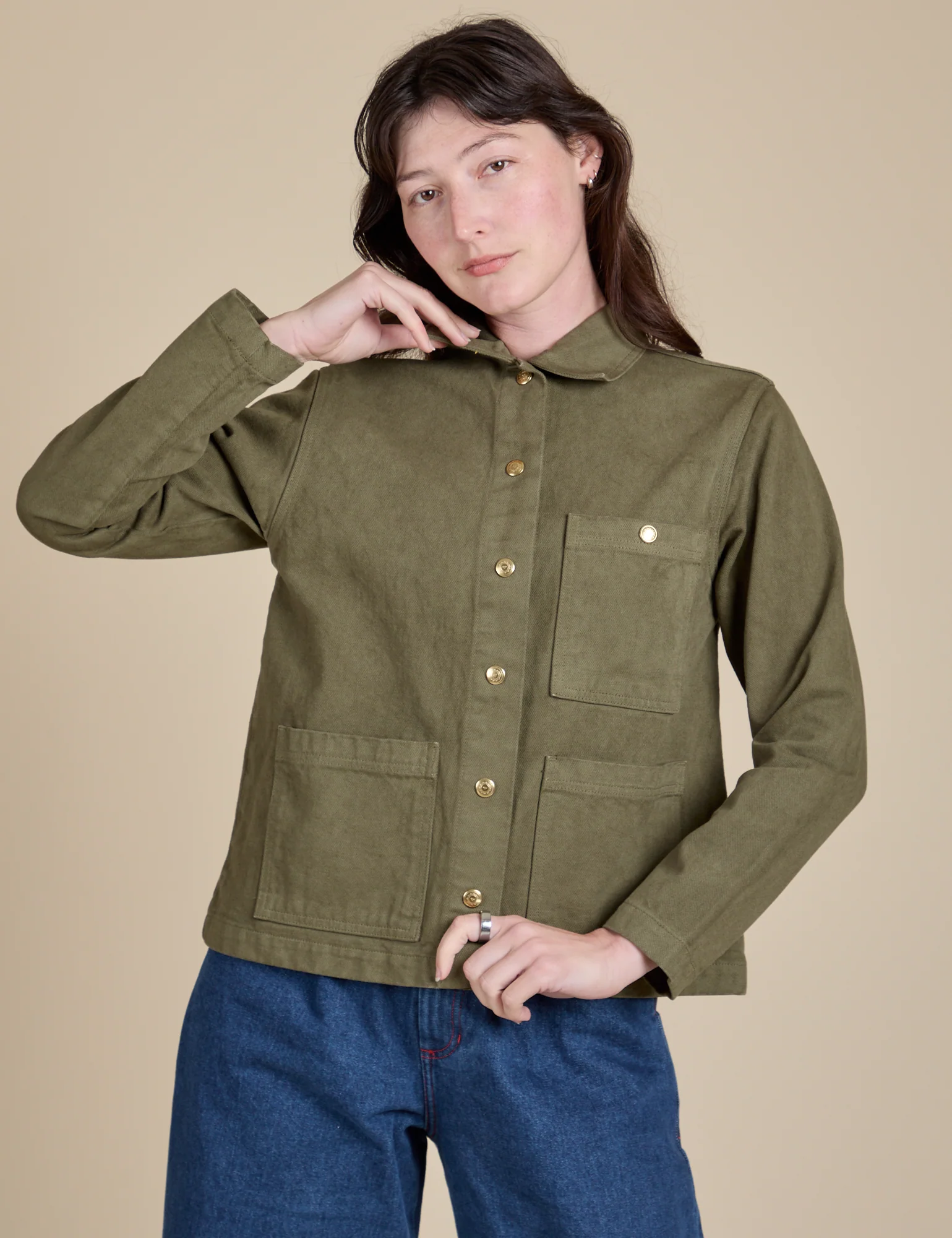Denim Work Jacket - Surplus Green *FINAL SALE* - Image 14