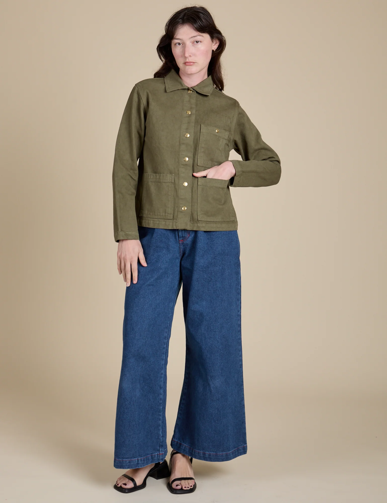 Denim Work Jacket - Surplus Green *FINAL SALE* - Image 16