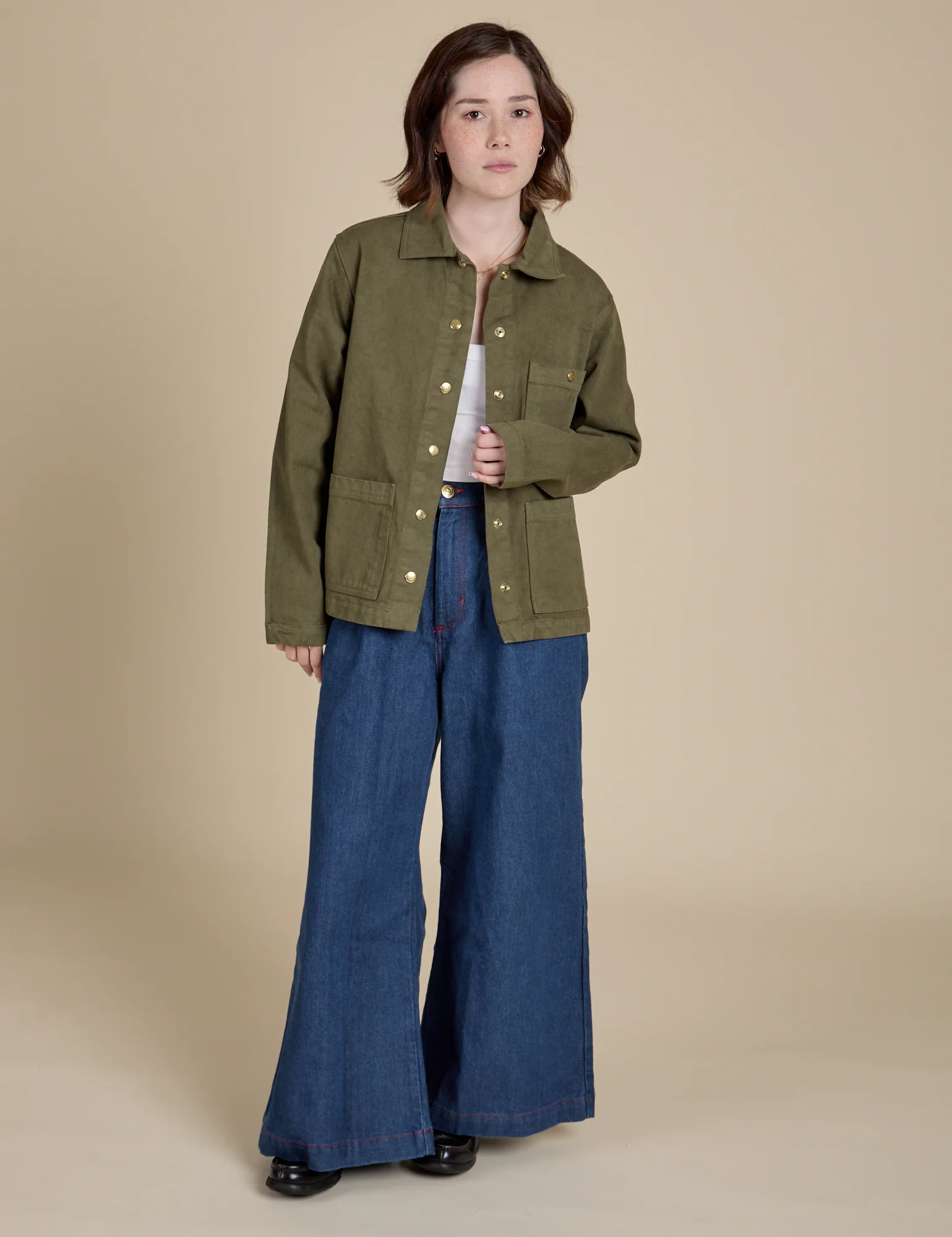 Denim Work Jacket - Surplus Green *FINAL SALE* - Image 4