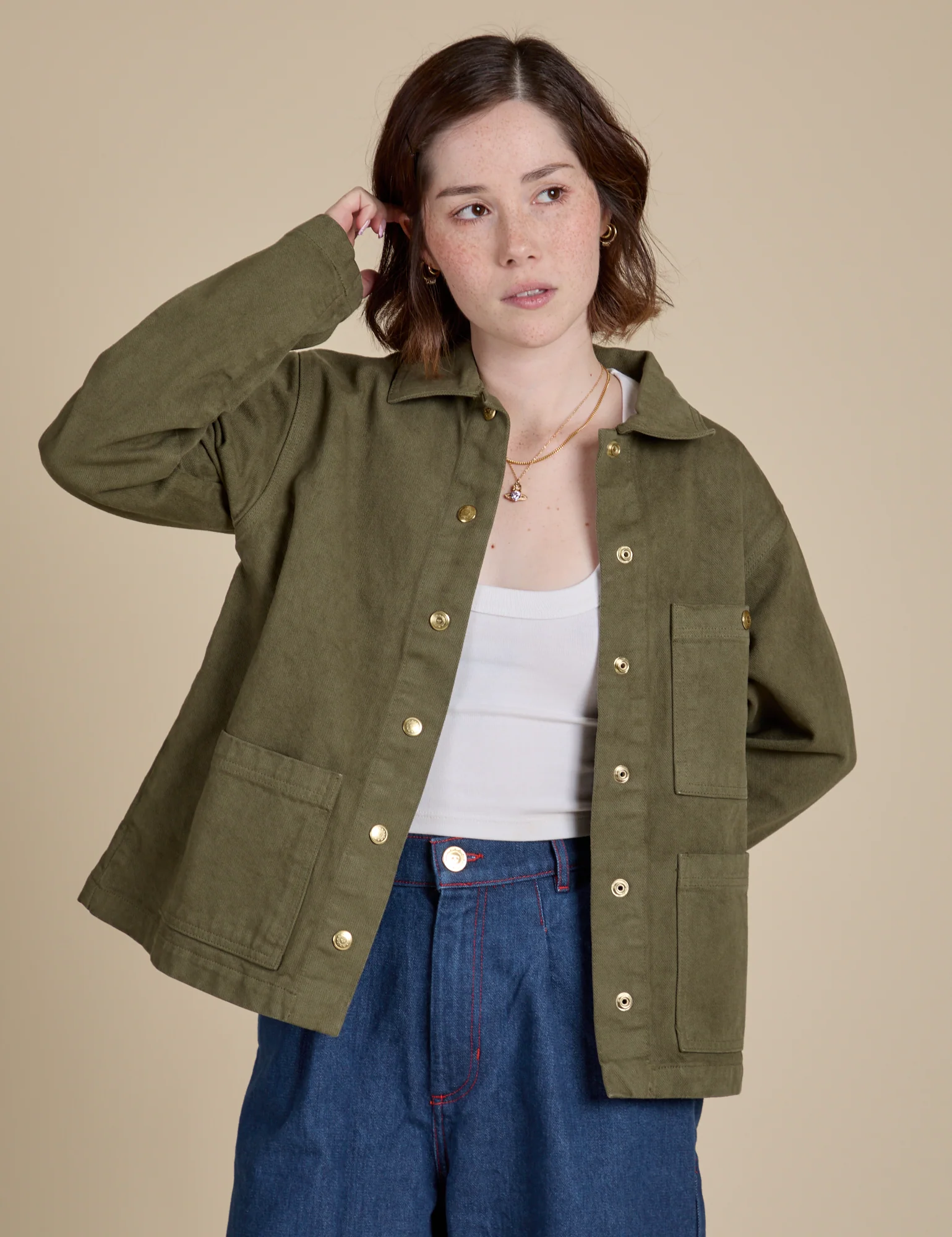 Denim Work Jacket - Surplus Green *FINAL SALE* - Image 6