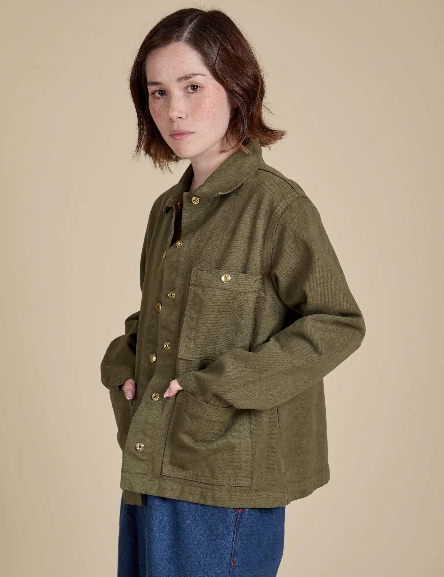 Denim Work Jacket - Surplus Green *FINAL SALE* - Image 8