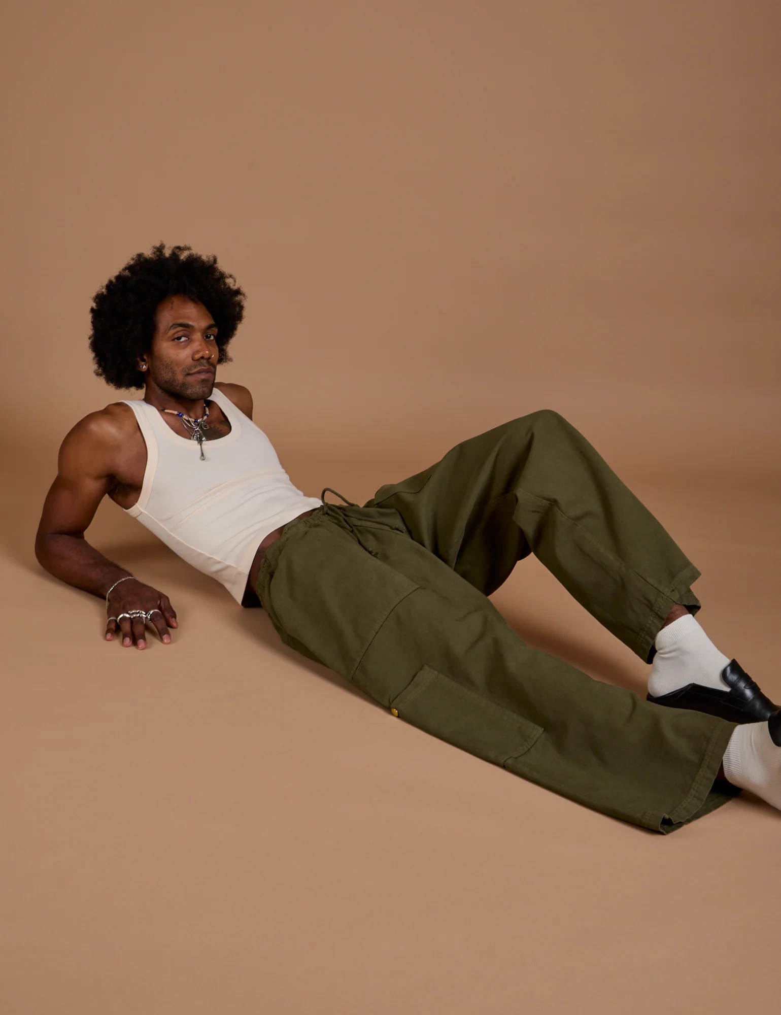 Drop Pocket Cargo Pants - Surplus Green - Image 18