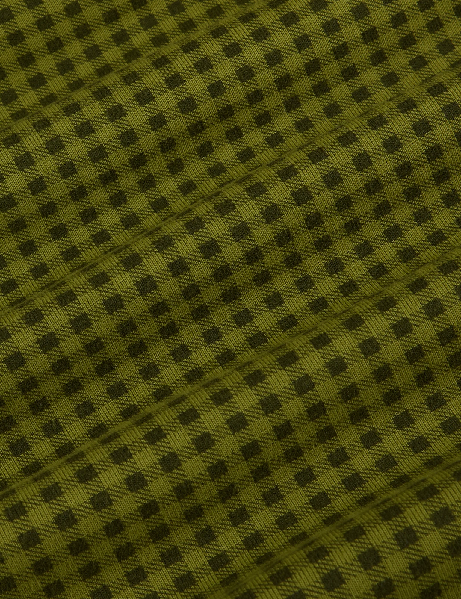 Gingham Long Sleeve Baby Tee - Summer Olive - Image 2