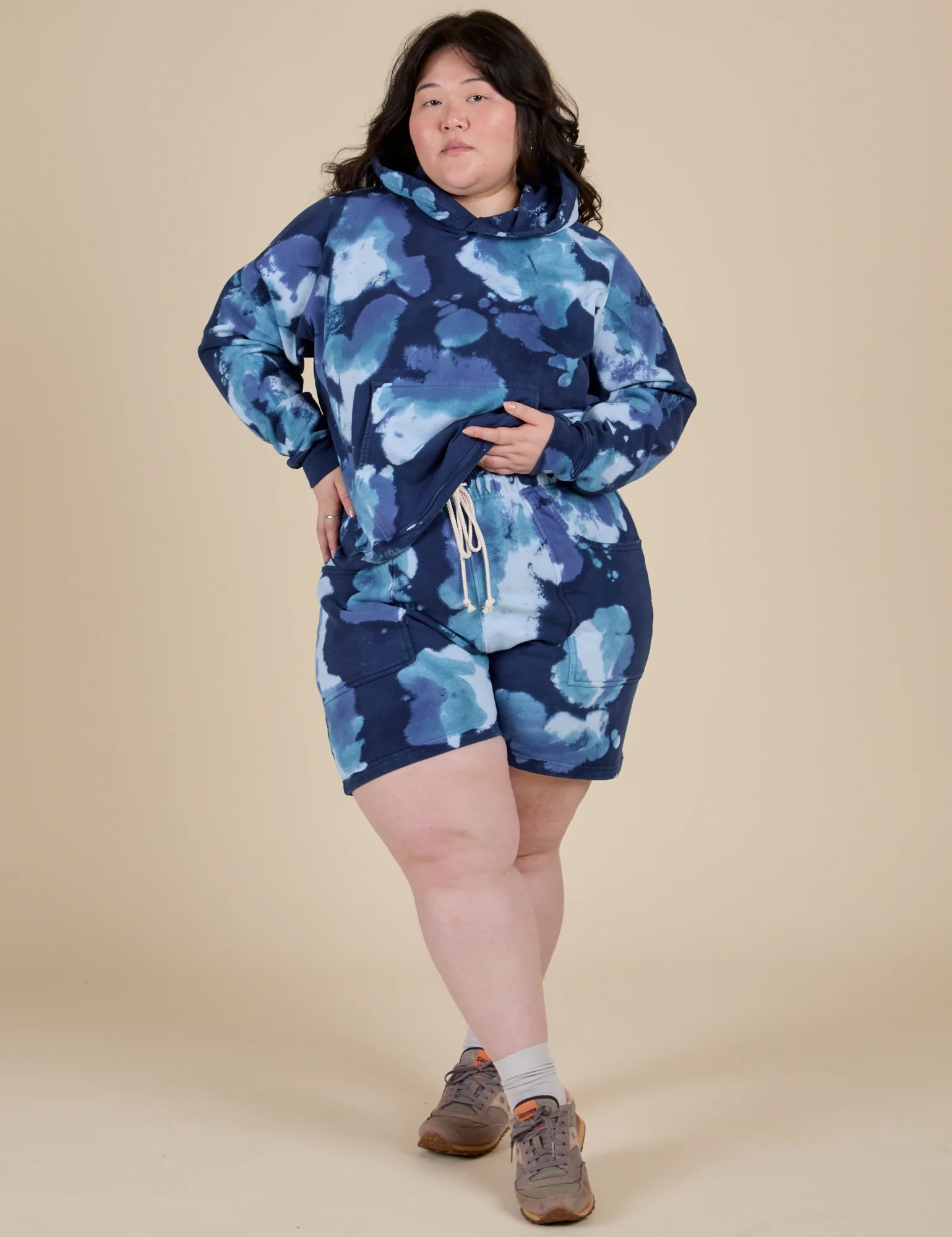 Heavyweight Oversized Hoodie - Blue Magic Waters - Image 3