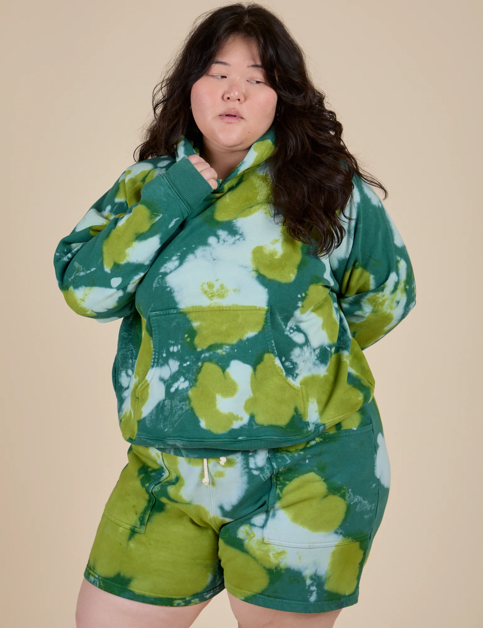 Heavyweight Oversized Hoodie - Green Magic Waters - Image 3