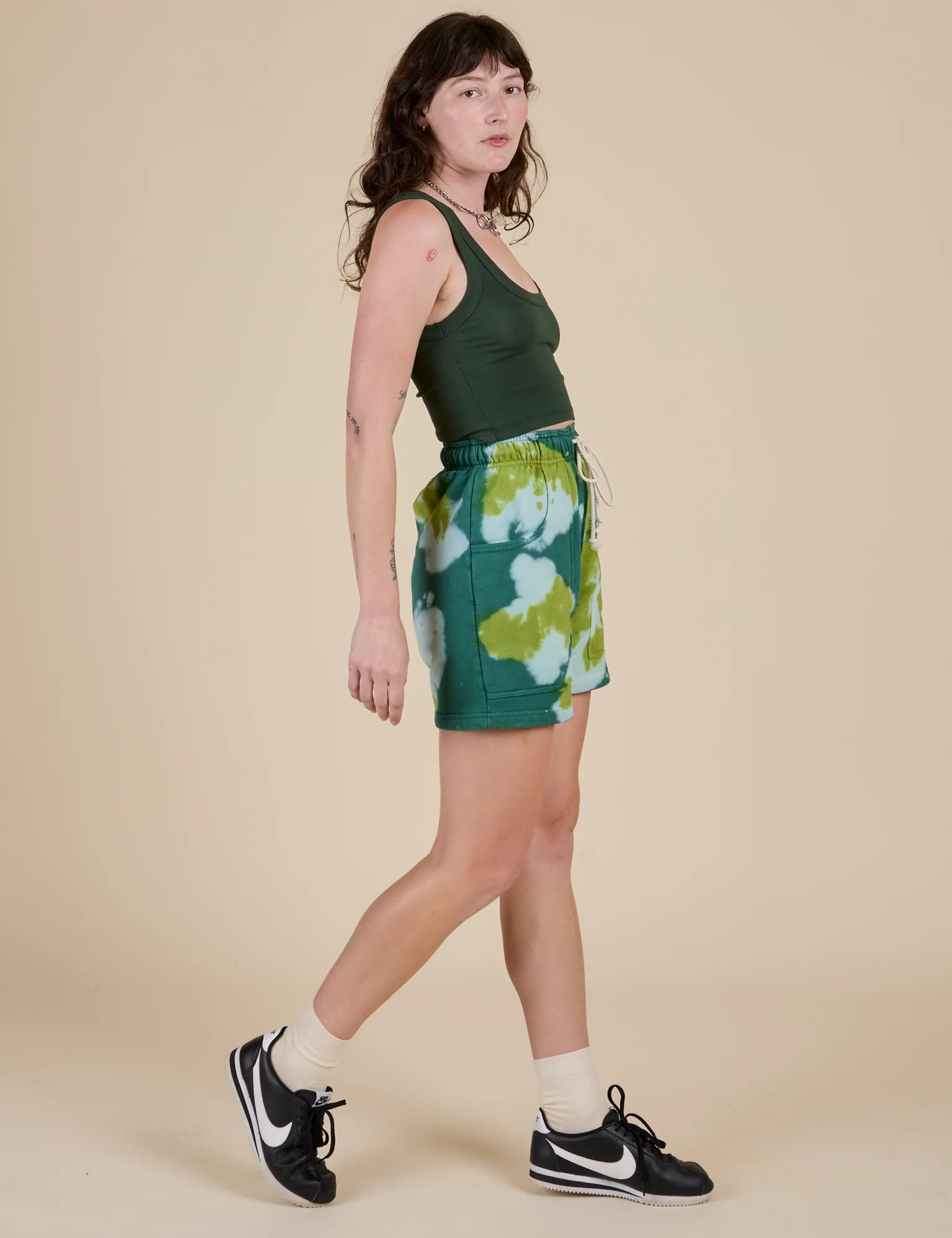 Heavyweight Sweat Shorts - Green Magic Waters - Image 12