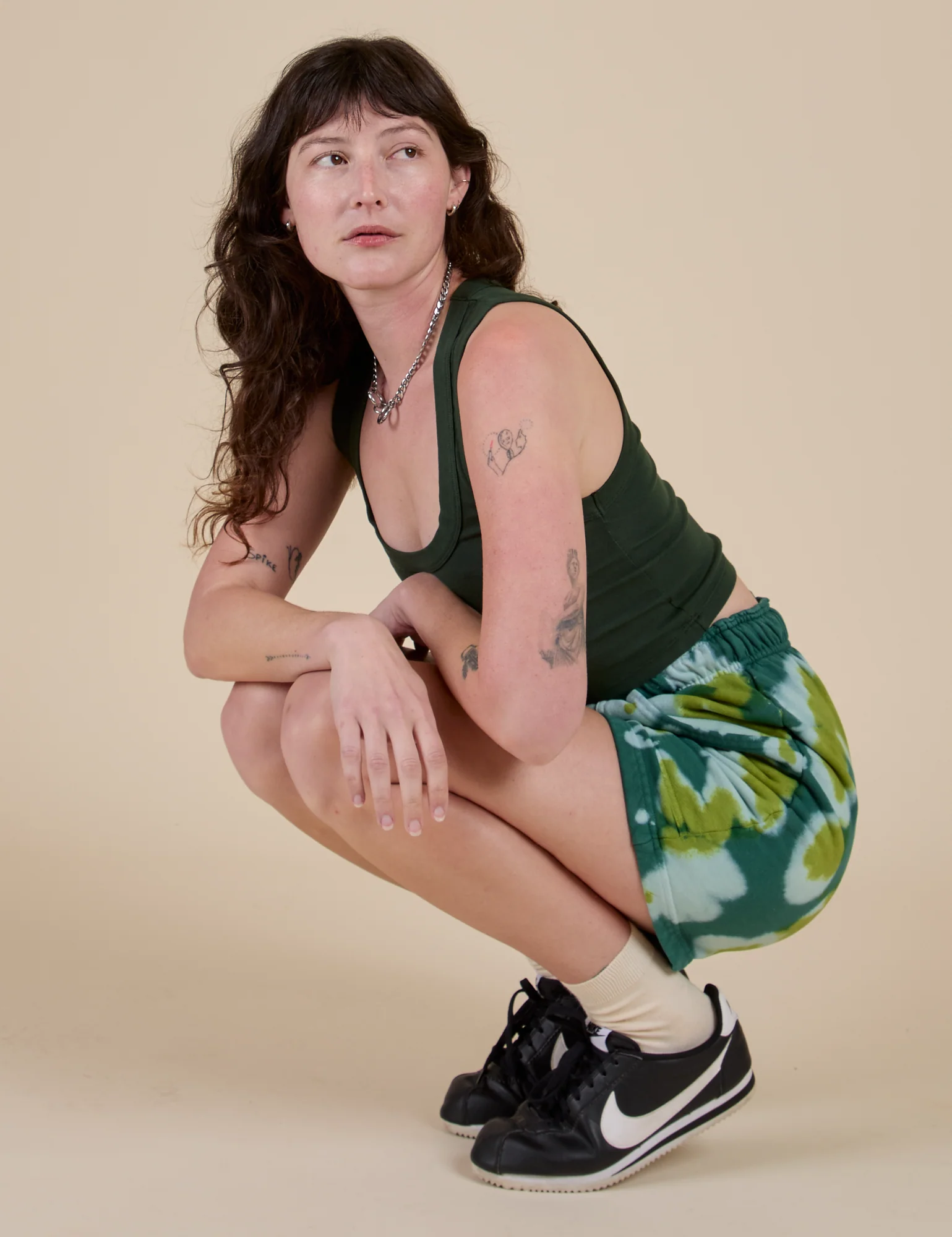 Heavyweight Sweat Shorts - Green Magic Waters - Image 14