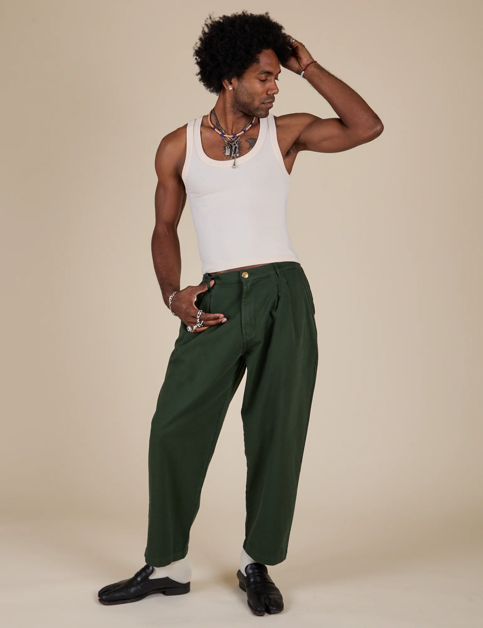 Heavyweight Trousers - Swamp Green - Image 23