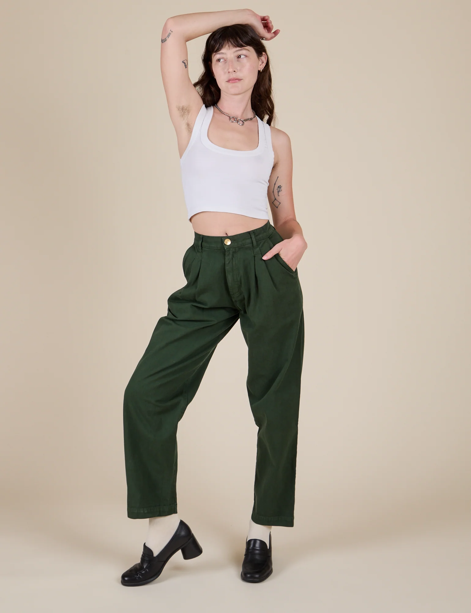 Heavyweight Trousers - Swamp Green - Image 3