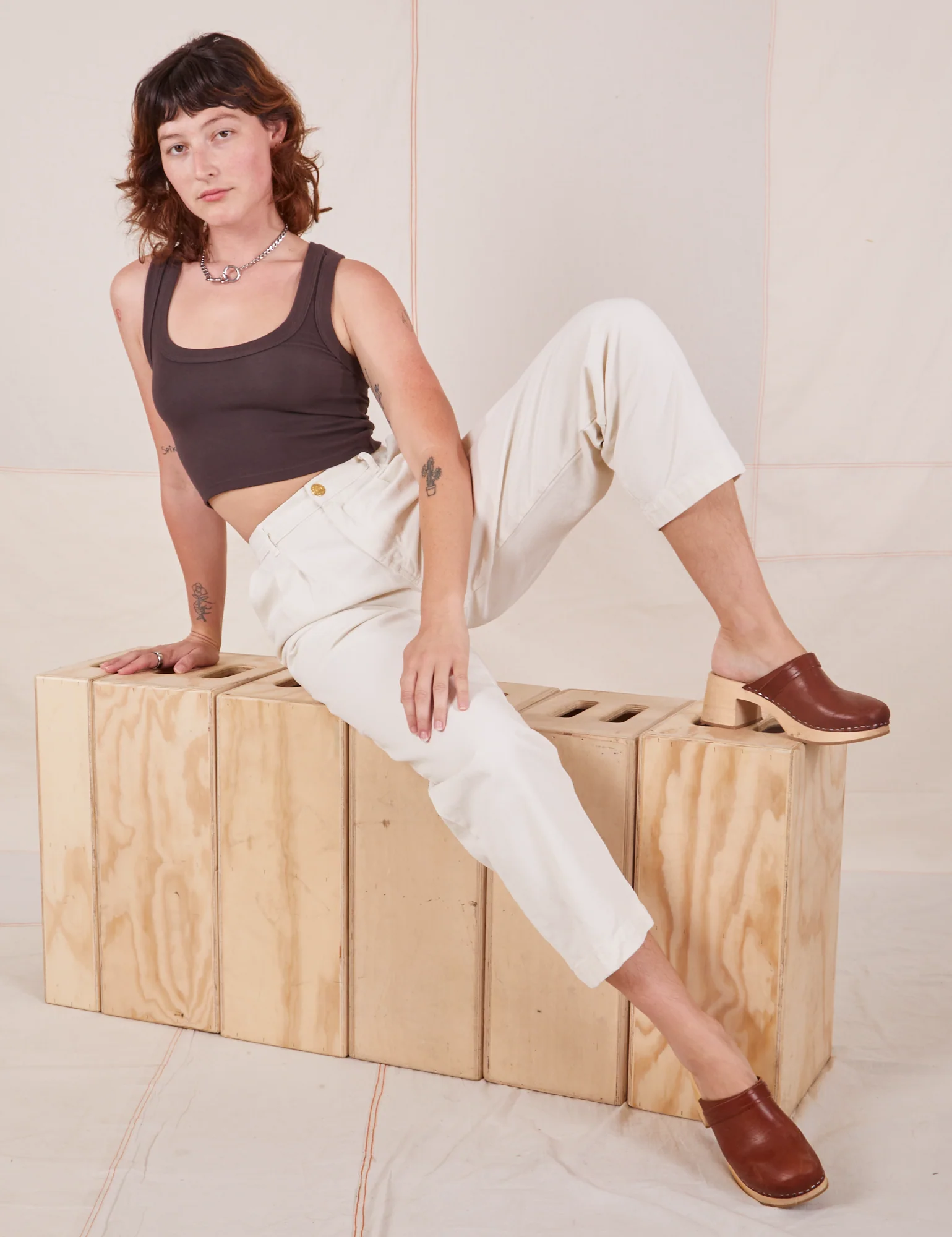 Heavyweight Trousers - Vintage Tee White