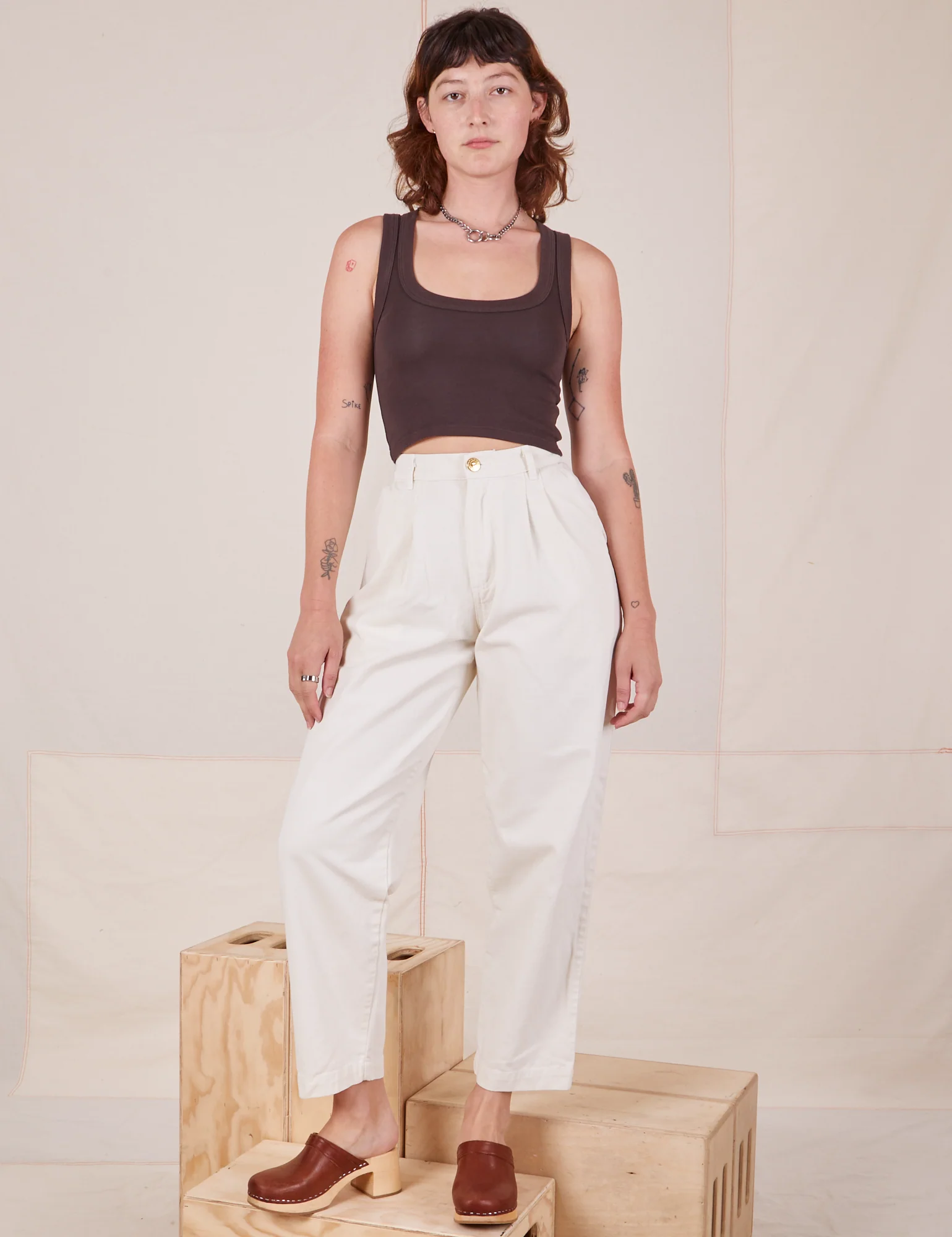 Heavyweight Trousers - Vintage Tee White - Image 3