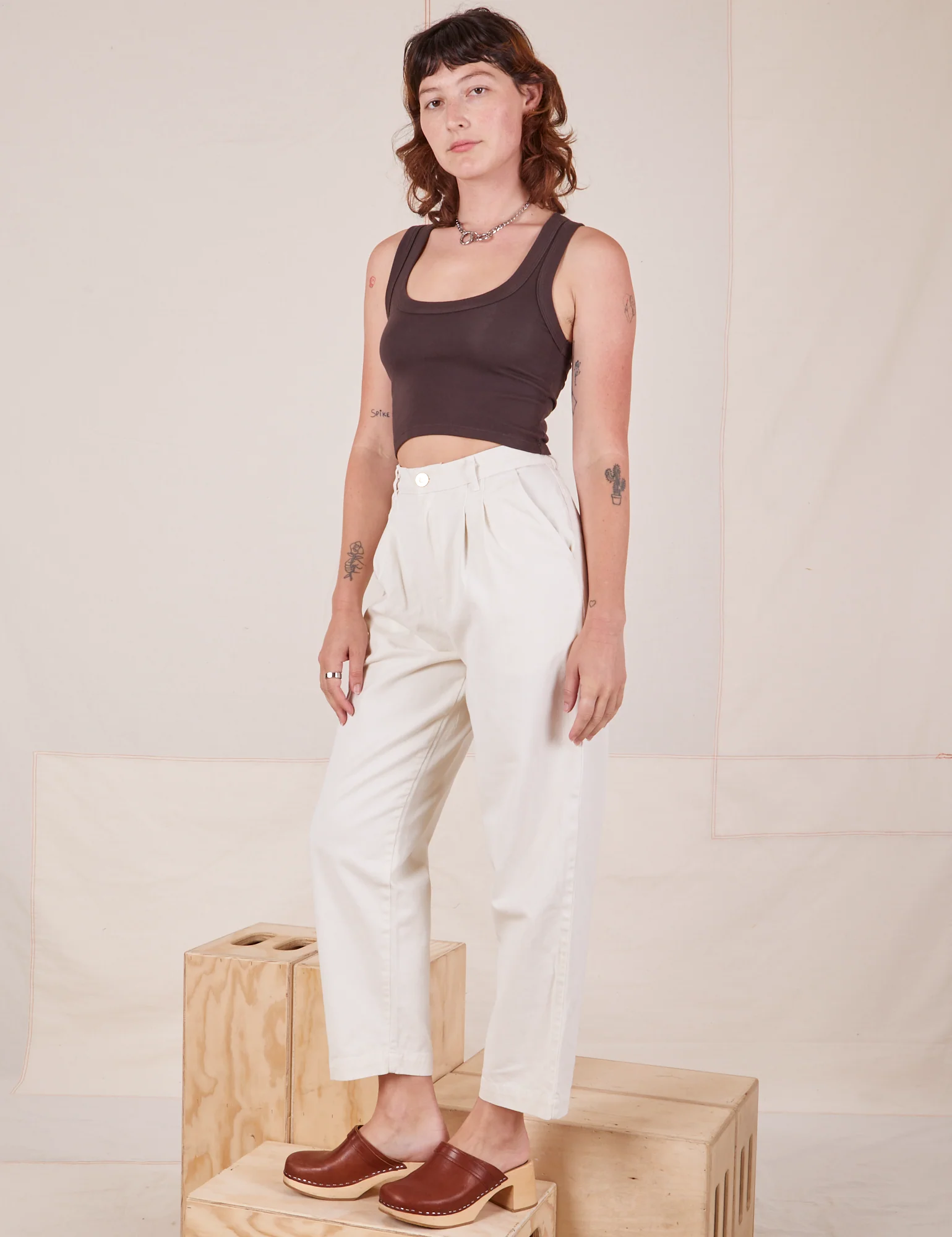Heavyweight Trousers - Vintage Tee White - Image 5