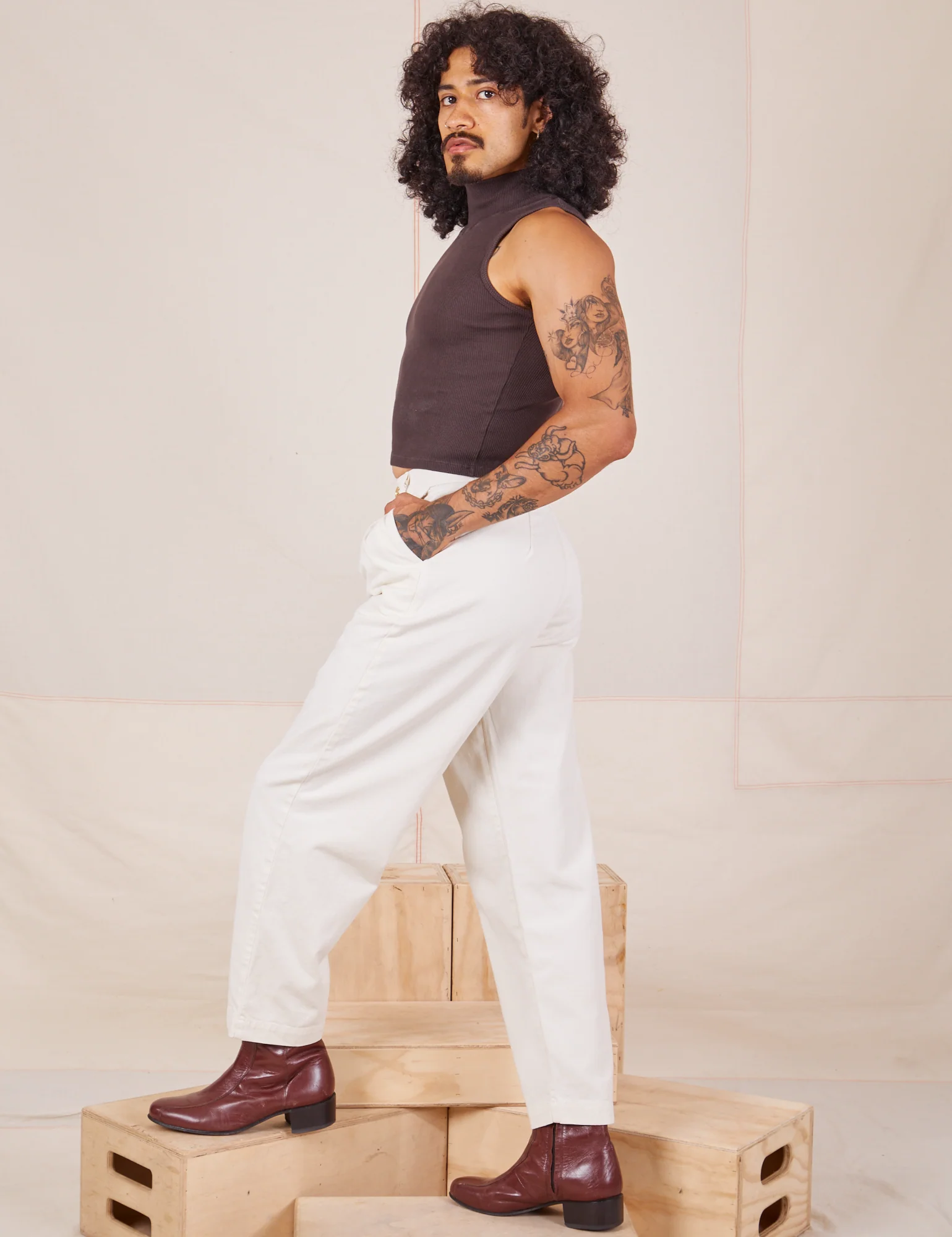 Heavyweight Trousers - Vintage Tee White - Image 9