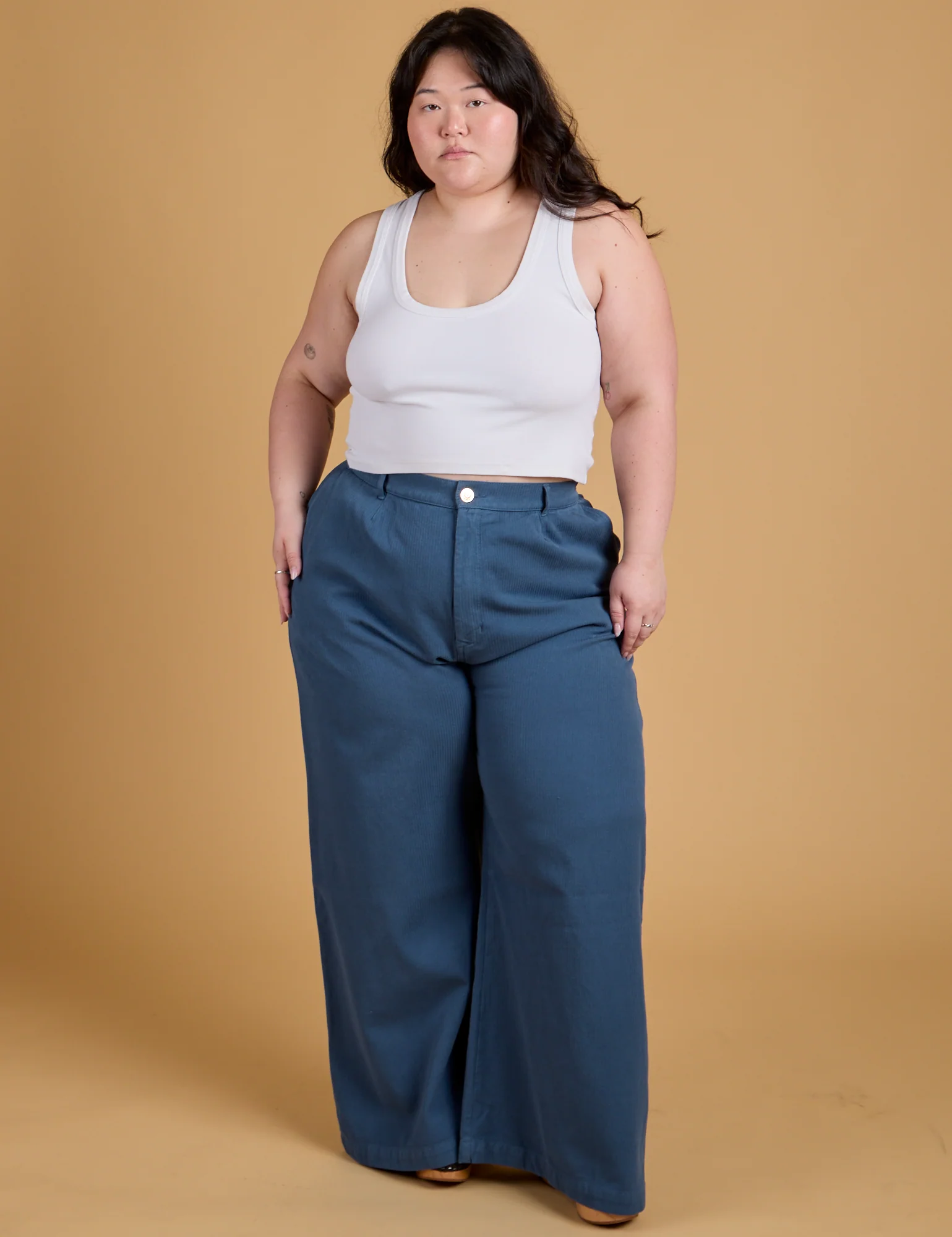 Heritage Wide Leg Trousers - French Blue *FINAL SALE* - Image 10