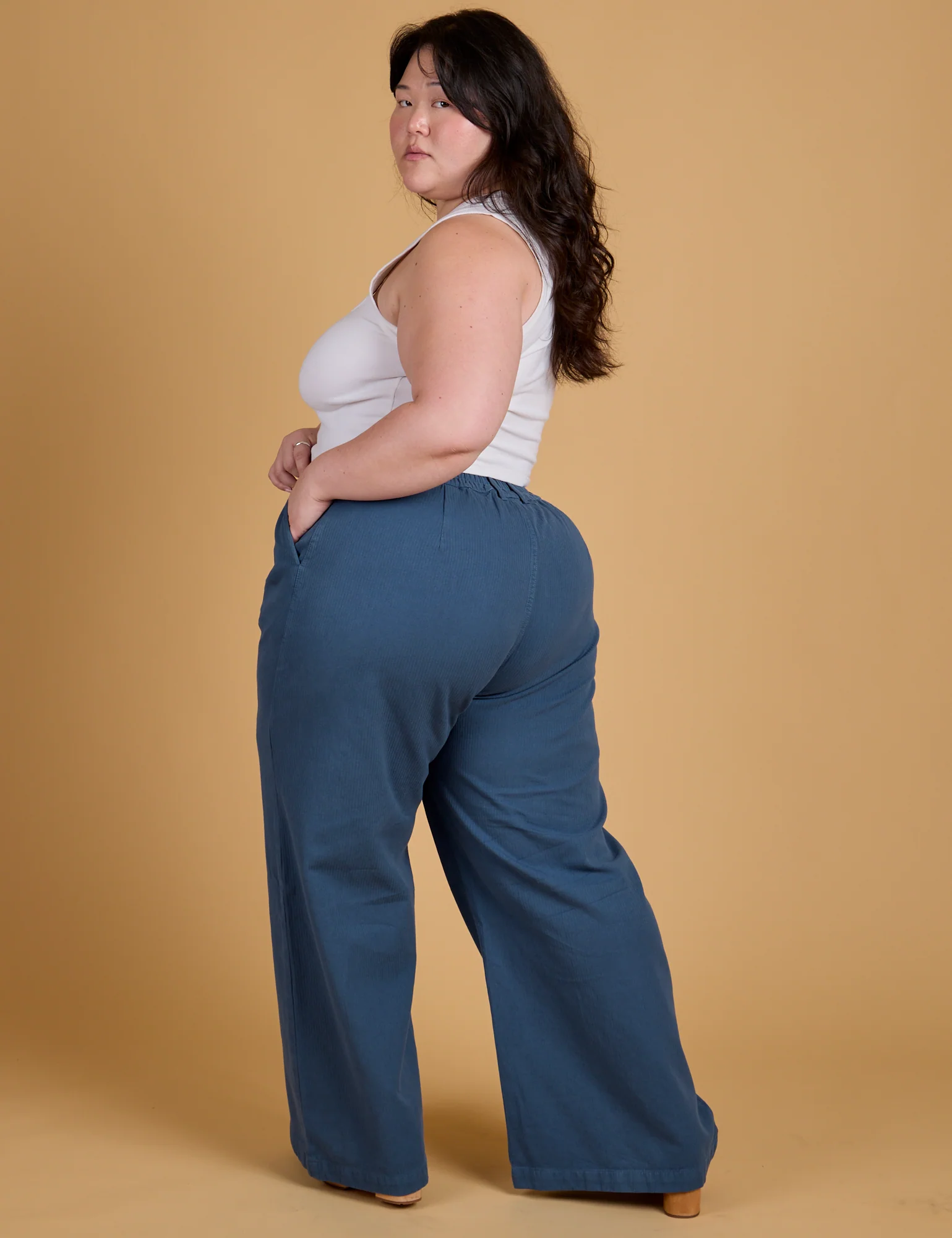 Heritage Wide Leg Trousers - French Blue *FINAL SALE* - Image 14