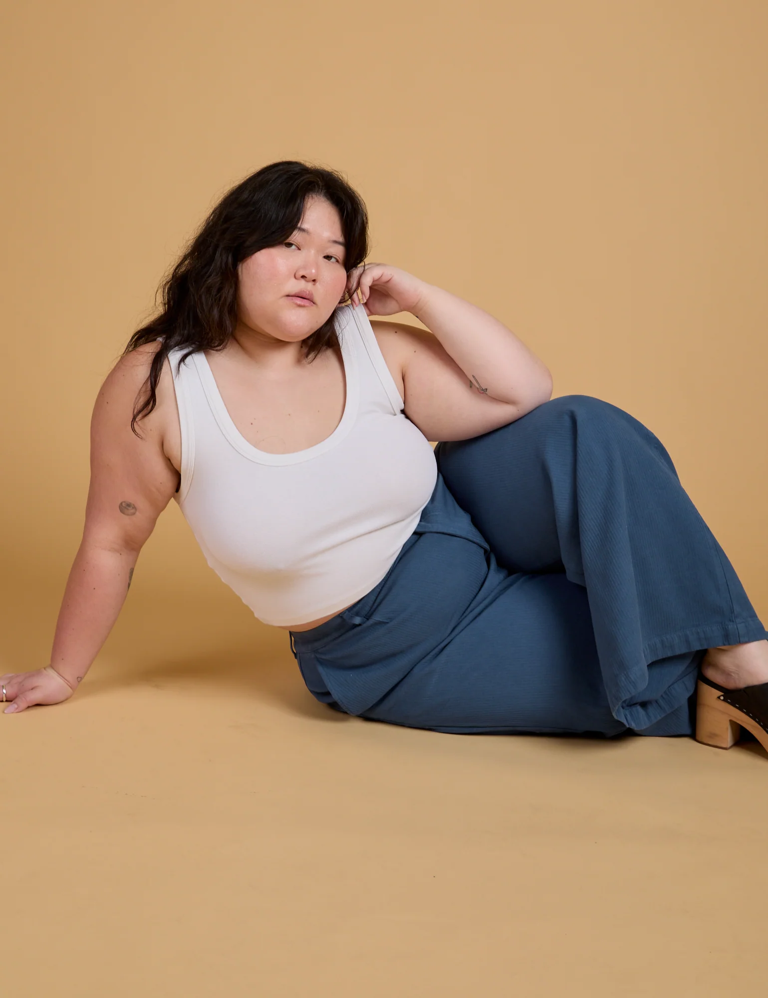Heritage Wide Leg Trousers - French Blue *FINAL SALE* - Image 16