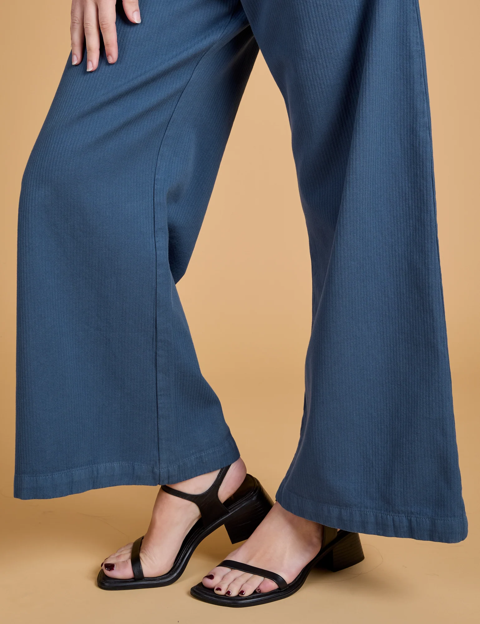 Heritage Wide Leg Trousers - French Blue *FINAL SALE* - Image 6
