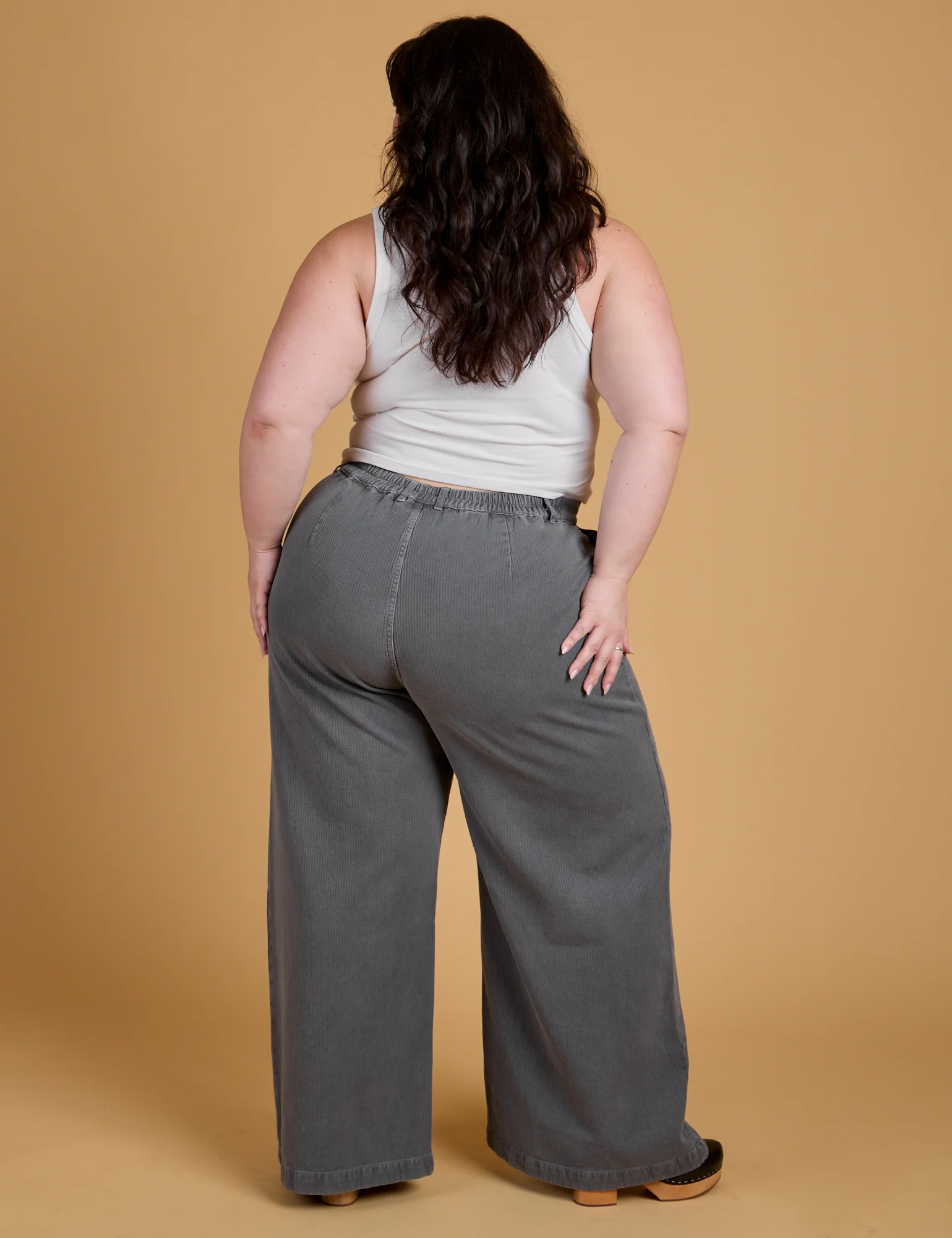 Heritage Wide Leg Trousers - Washed Grey *FINAL SALE* - Image 7