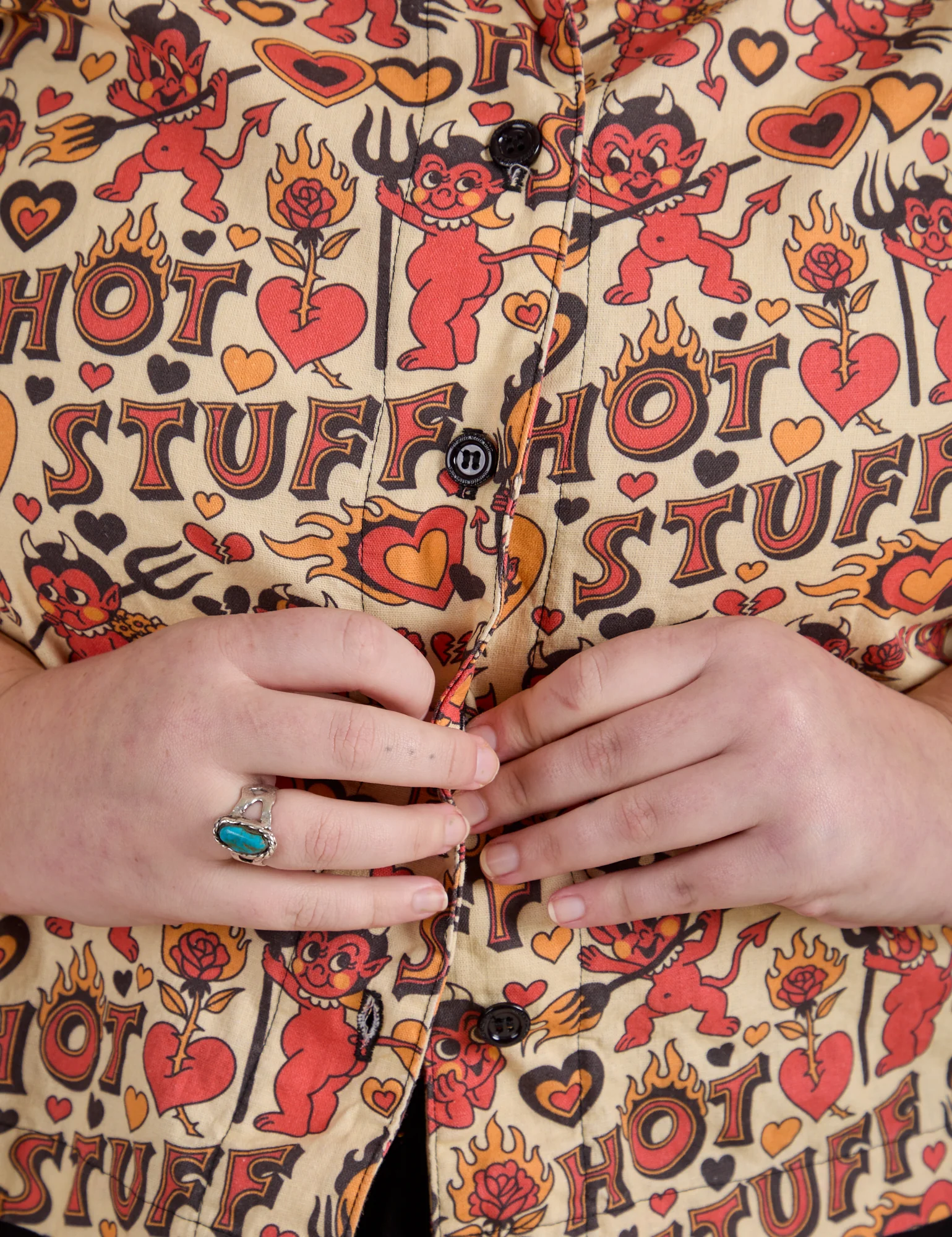Hot Stuff Print Pantry Button-Up *FINAL SALE* - Image 13