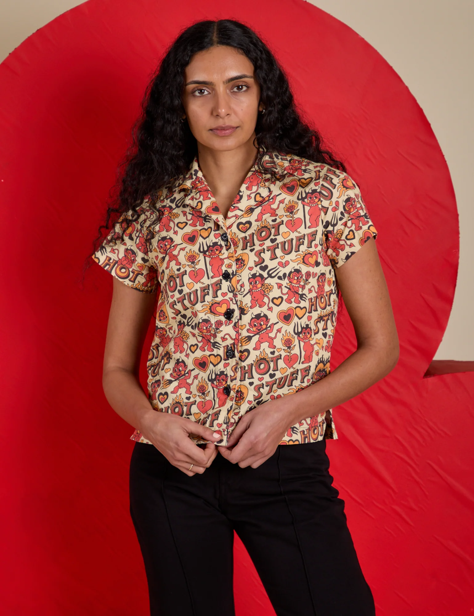 Hot Stuff Print Pantry Button-Up *FINAL SALE* - Image 6