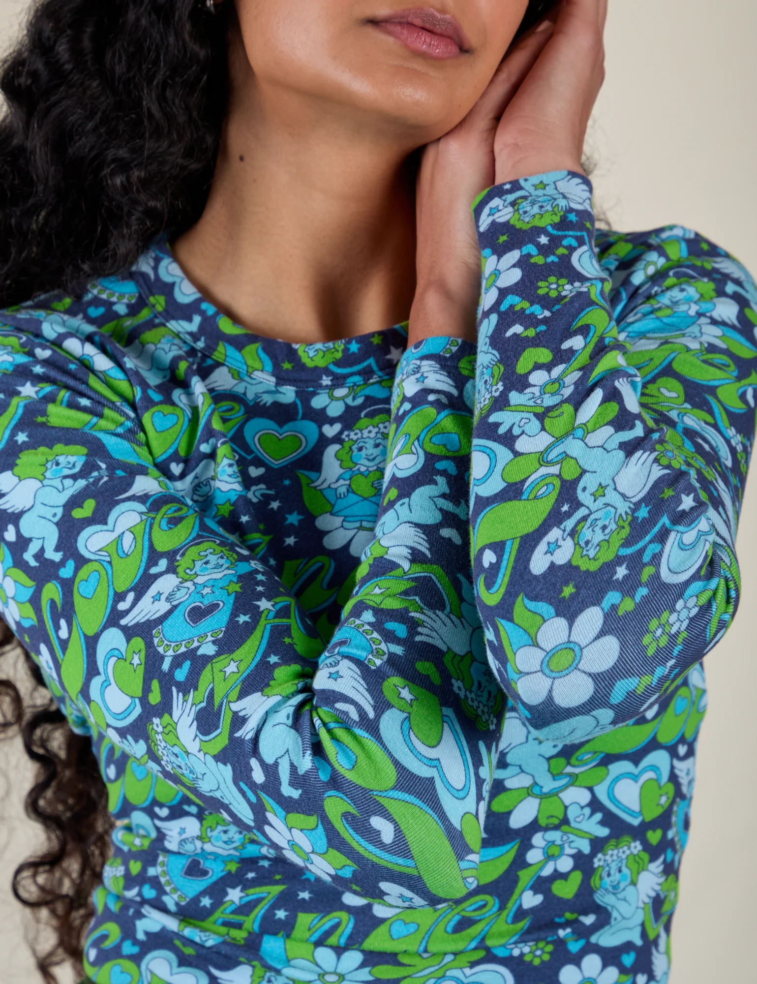 Long Sleeve Baby Tee - Angel Print *FINAL SALE* - Image 13
