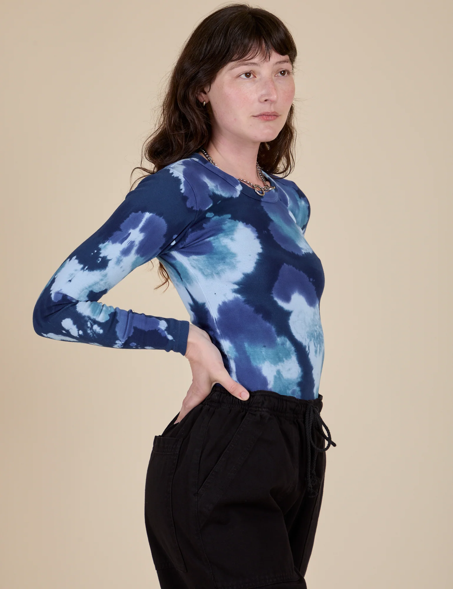 Long Sleeve Baby Tee - Blue Magic Waters - Image 13