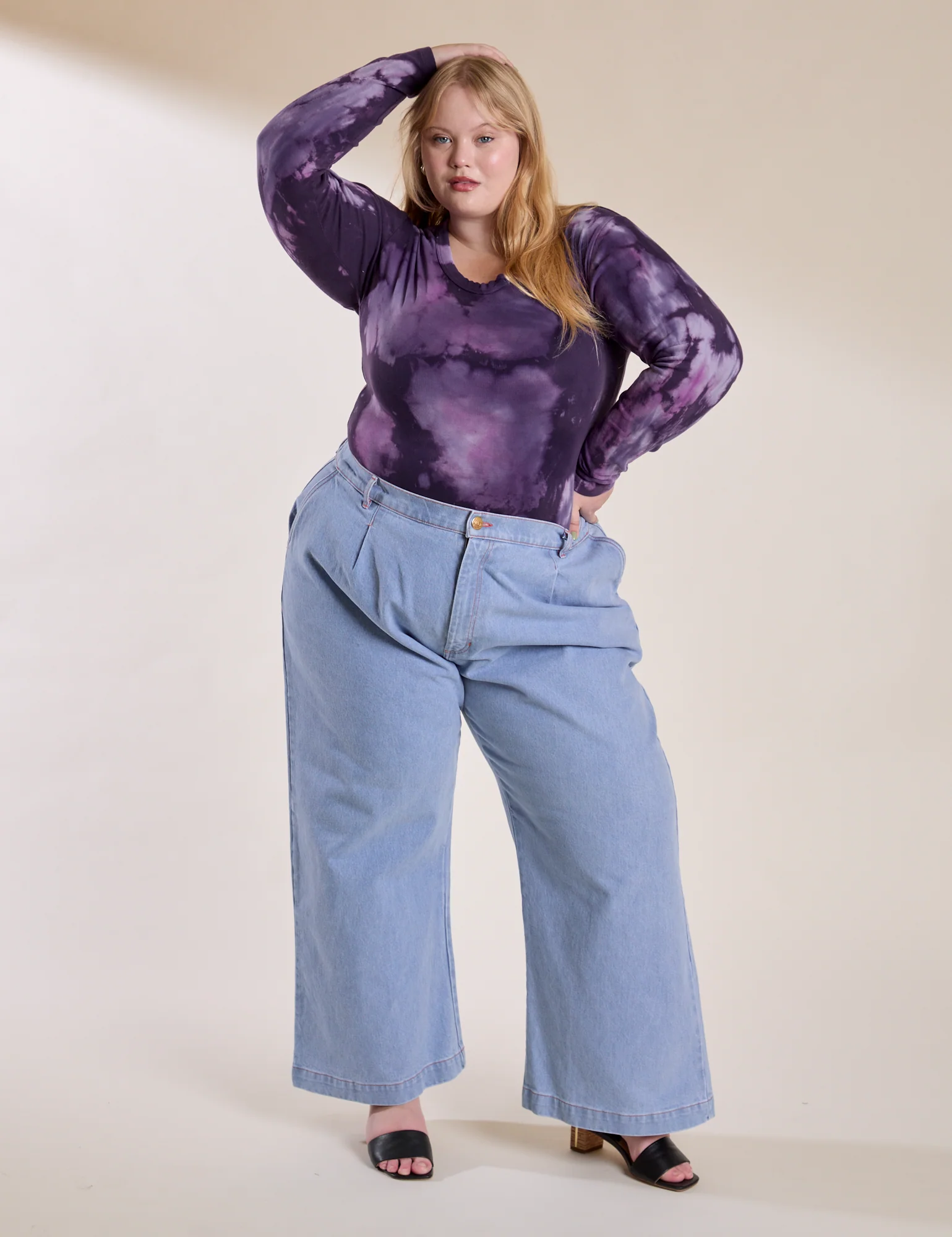 Long Sleeve Baby Tee - Dark Lavender - Image 15