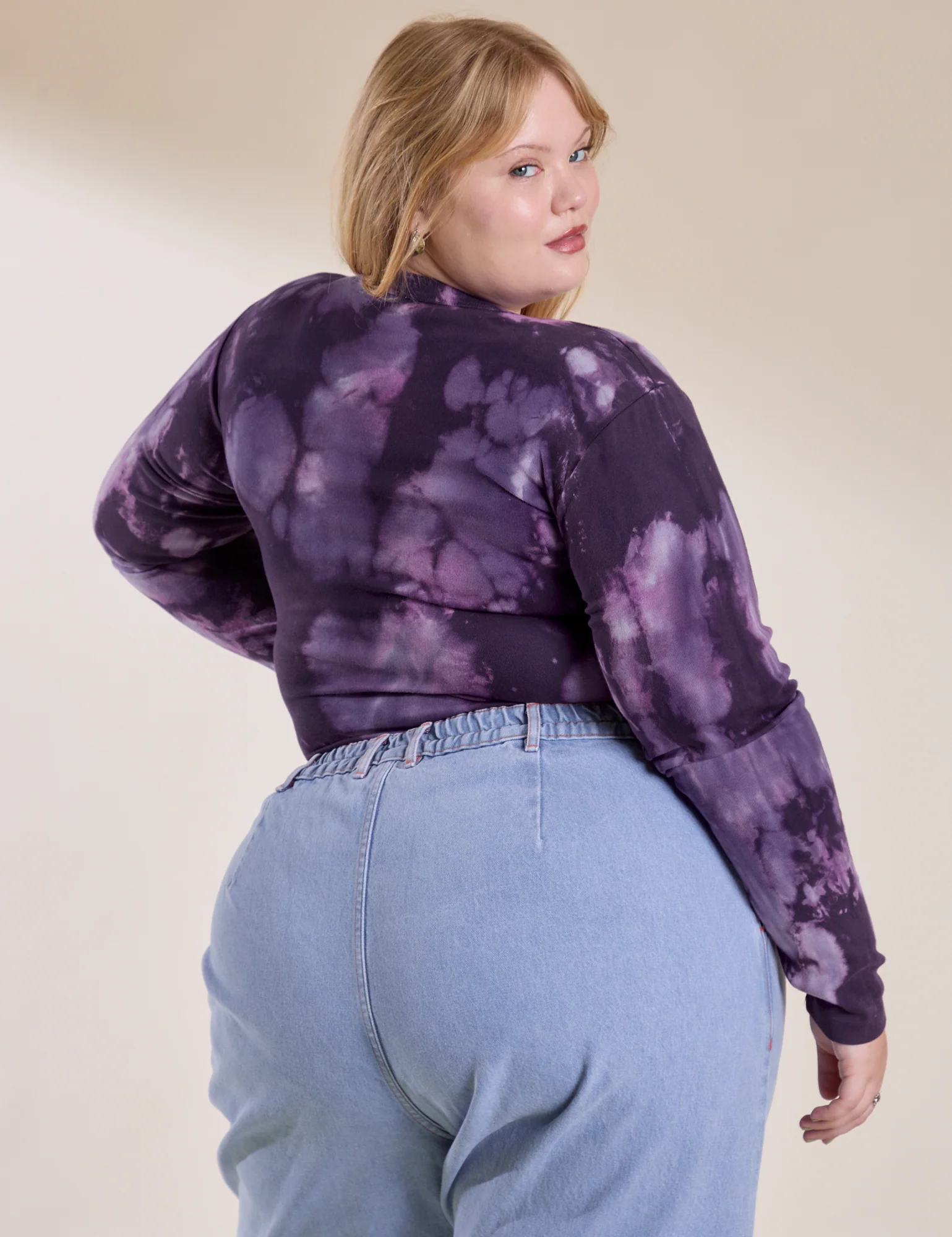 Long Sleeve Baby Tee - Dark Lavender - Image 16