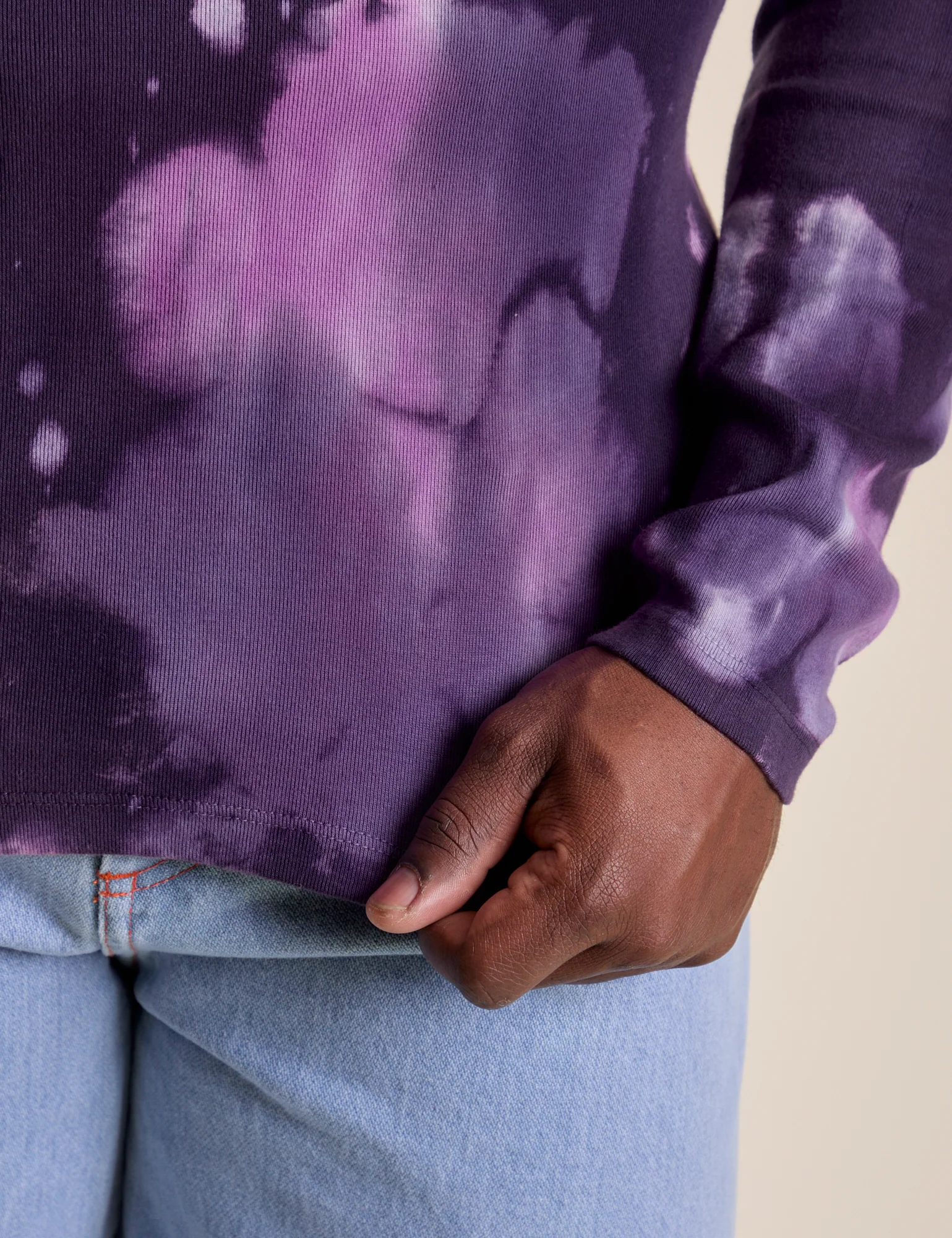 Long Sleeve Baby Tee - Dark Lavender - Image 26