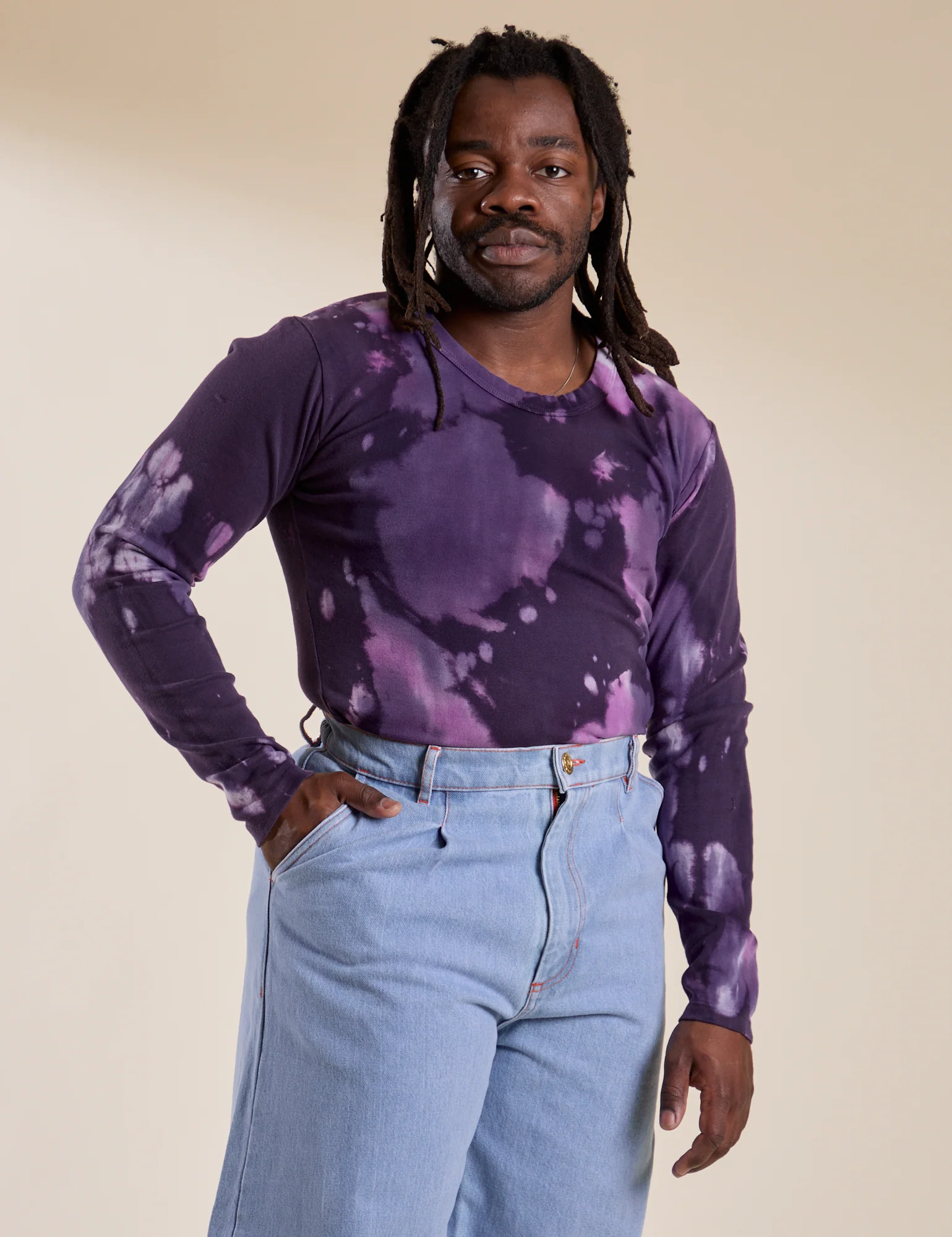 Long Sleeve Baby Tee - Dark Lavender - Image 27