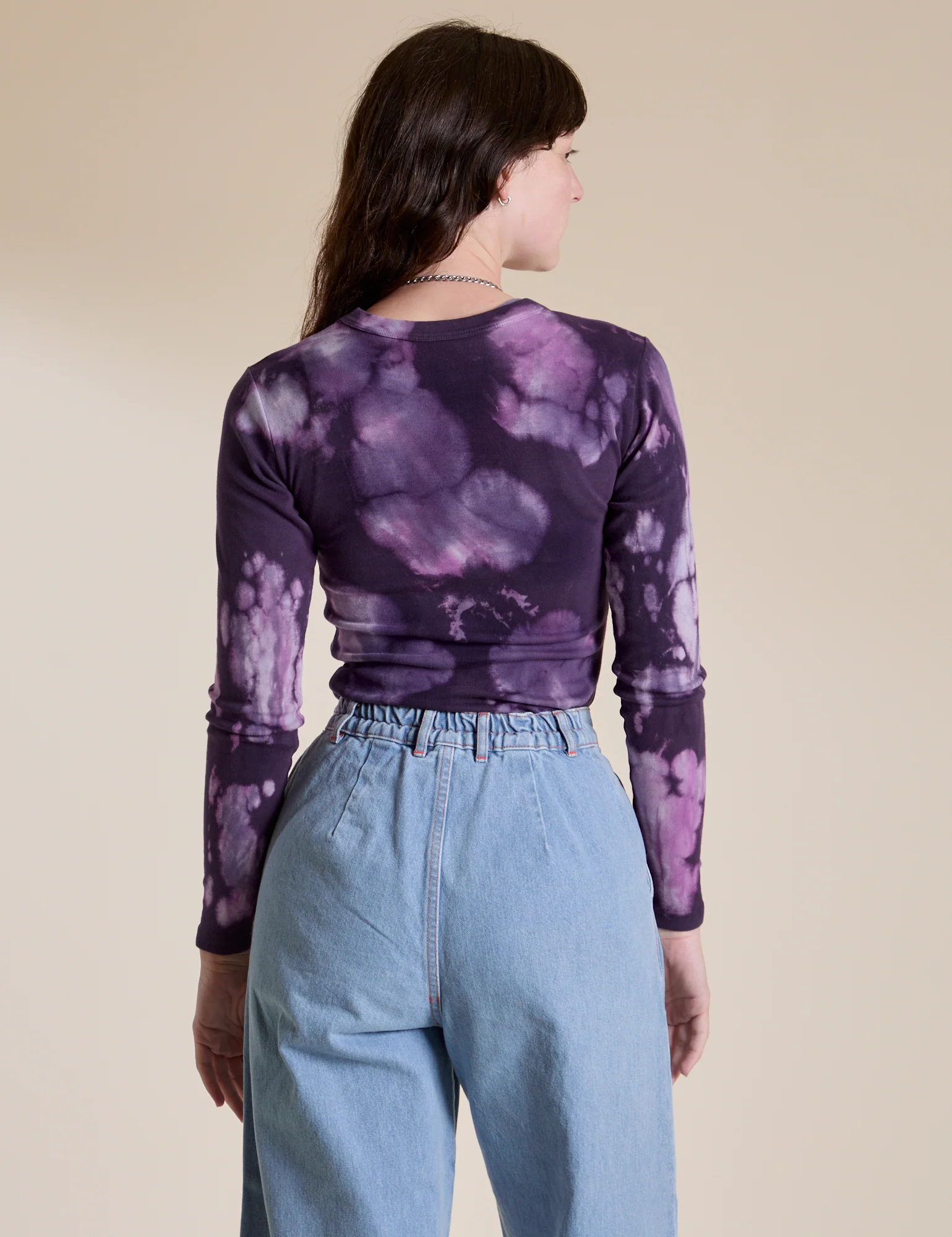 Long Sleeve Baby Tee - Dark Lavender - Image 8